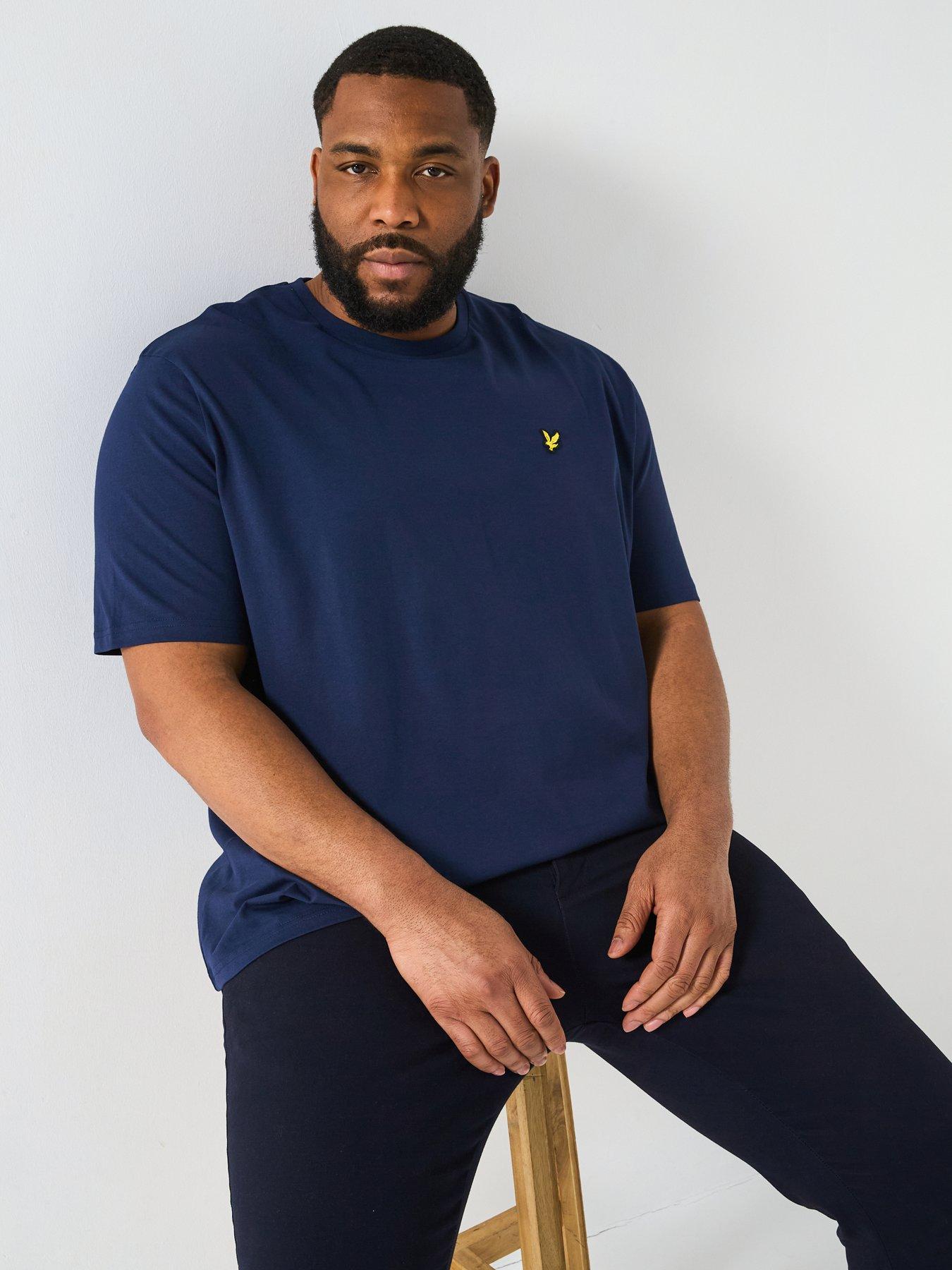 lyle-scott-big-tall-plain-t-shirt-navyoutfit