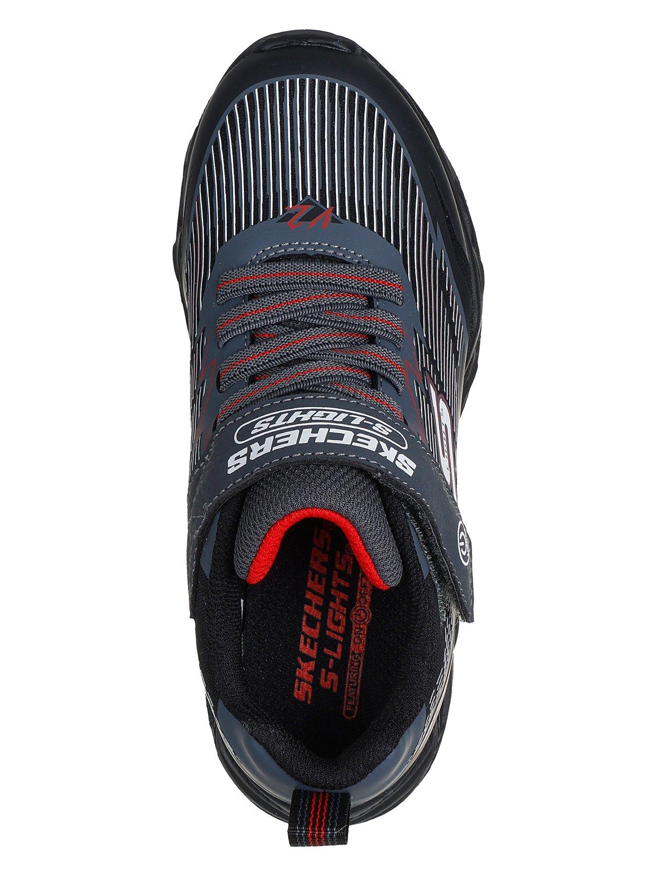 Image 3 of 5 of Skechers Lighted Gore &amp; Strap Sneaker with 3D Printed Upper - Grey