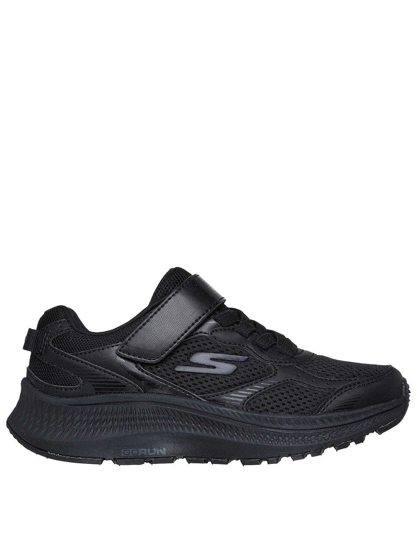 Skechers Gore  &  Strap Sneaker with Overlays and Metallic Details - Black