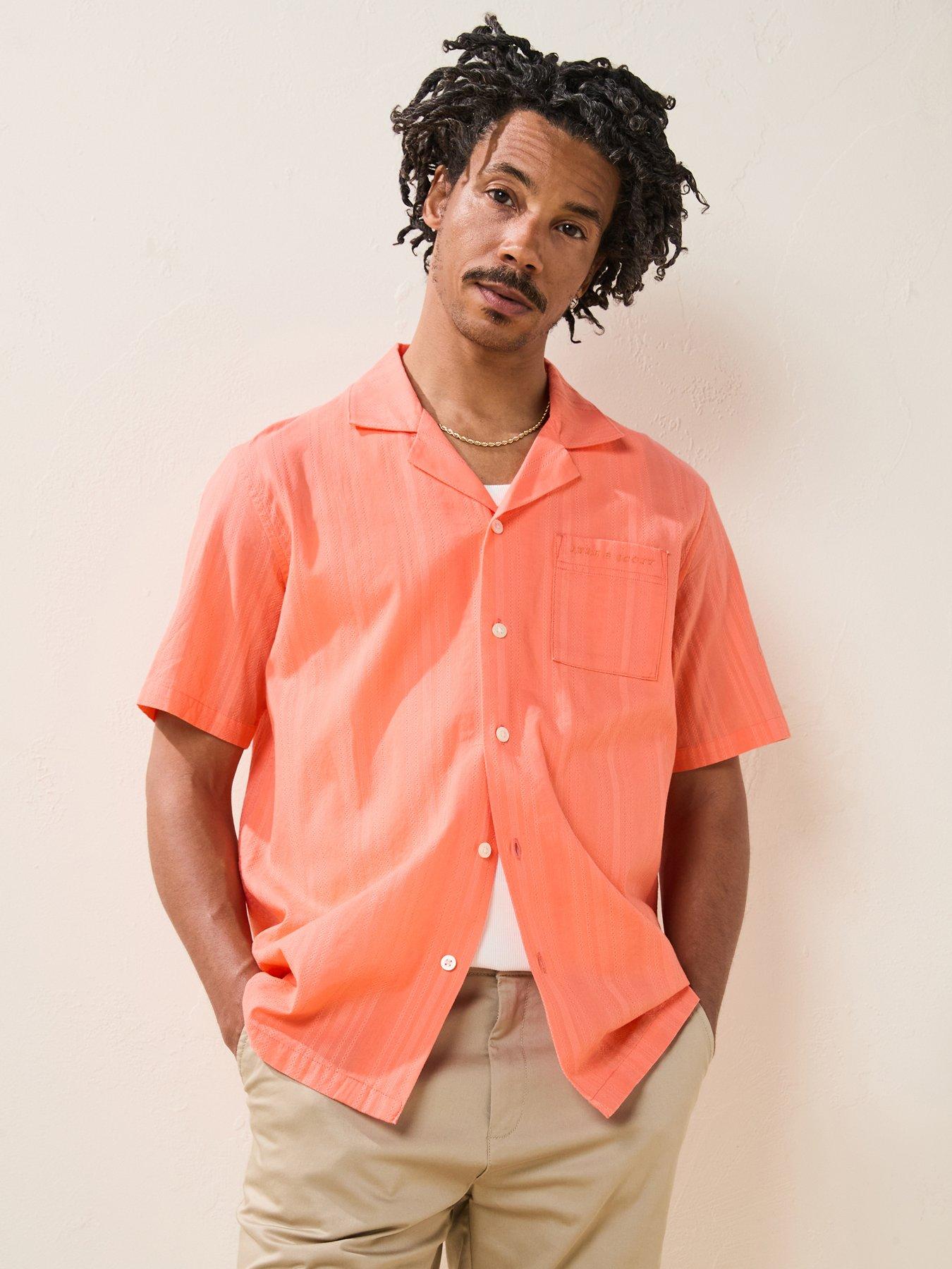 Lyle & Scott Broderie Resort Shirt - Light Red