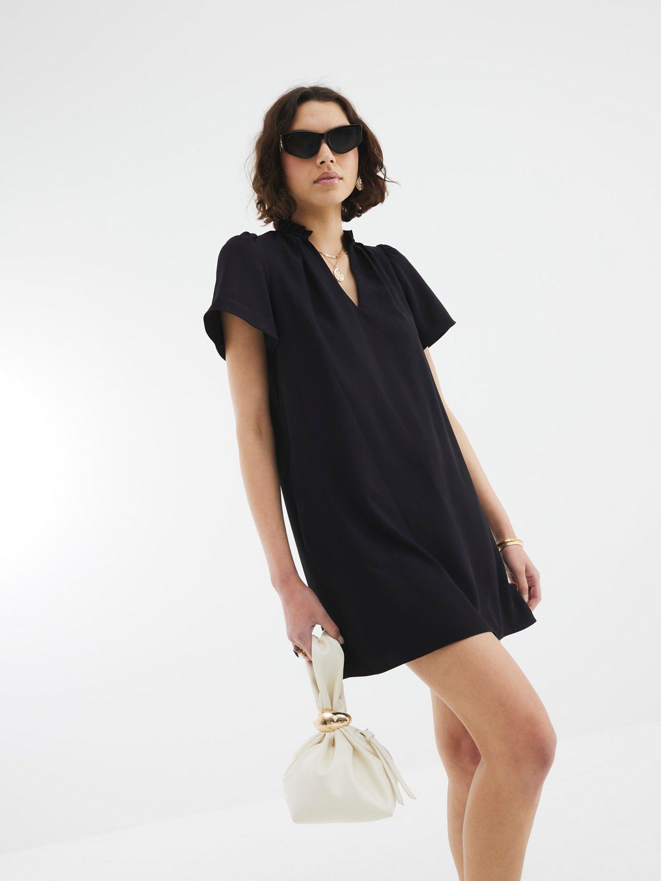 Image 3 of 4 of River Island Belted Mini Dress - Black