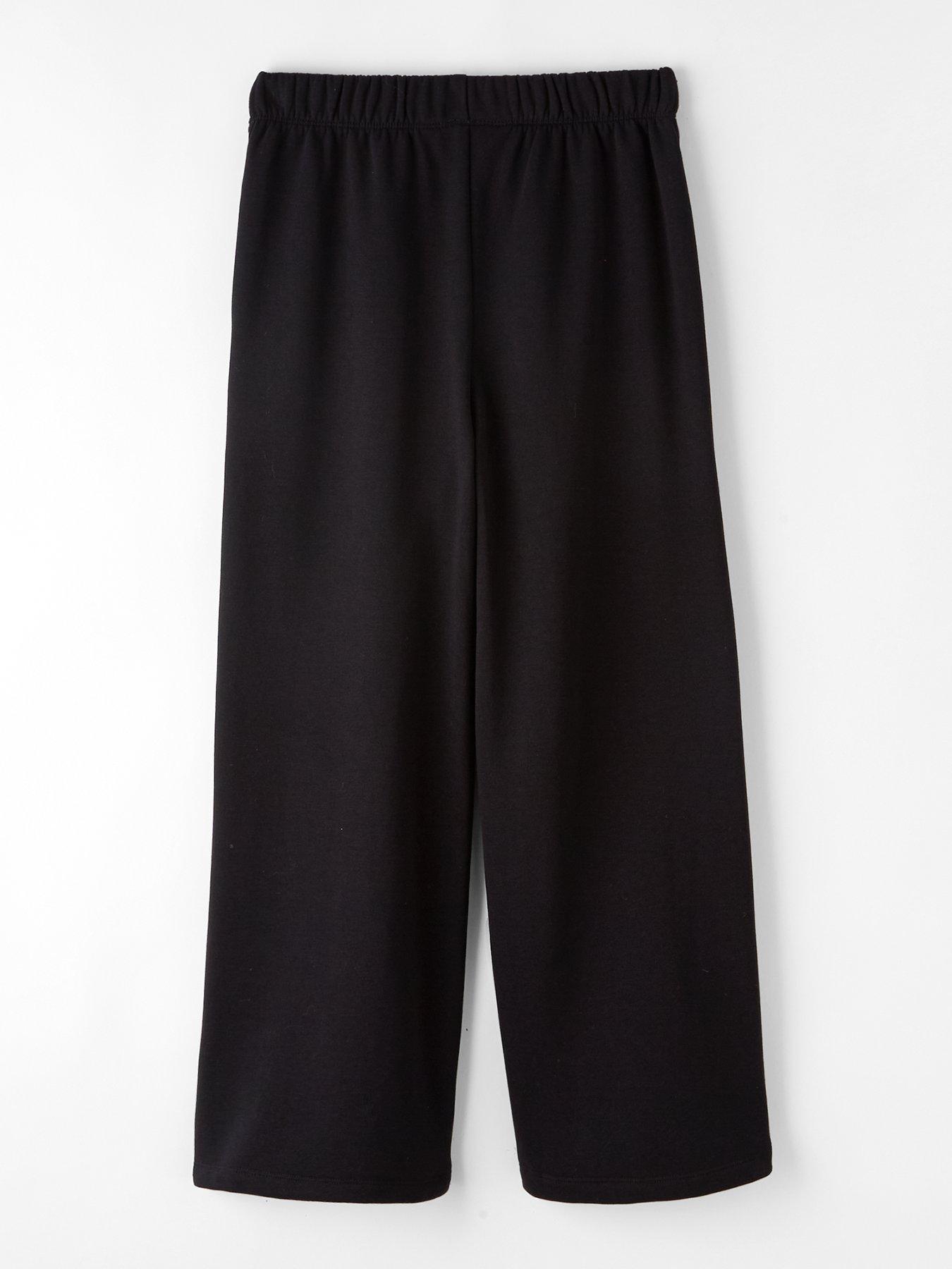 Image 2 of 4 of V by Very Wide Leg Joggers - Black