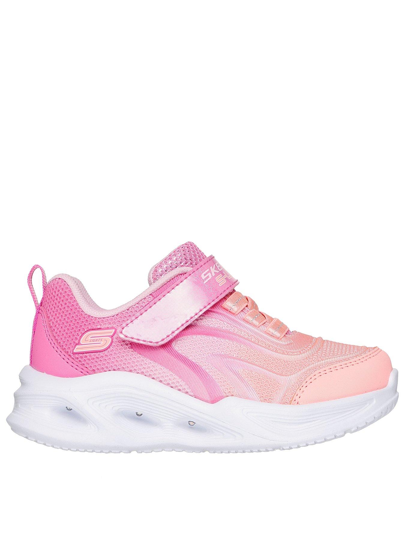 Skechers Lighted Gore  &  Strap Sneaker W/ Ombre Embossed Upper