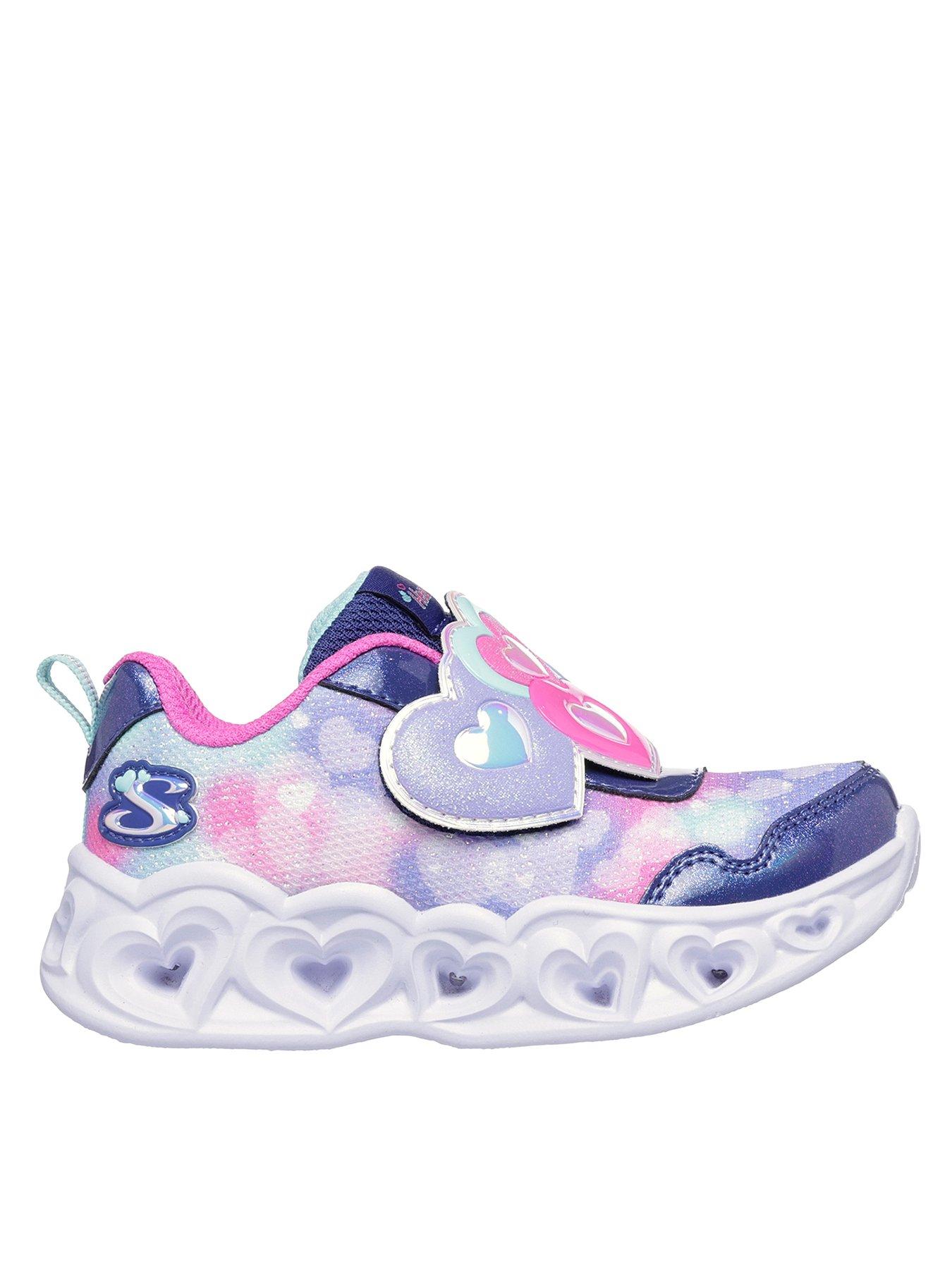 Skechers Lighted Sneaker W/ Oversized Heart Top Strap