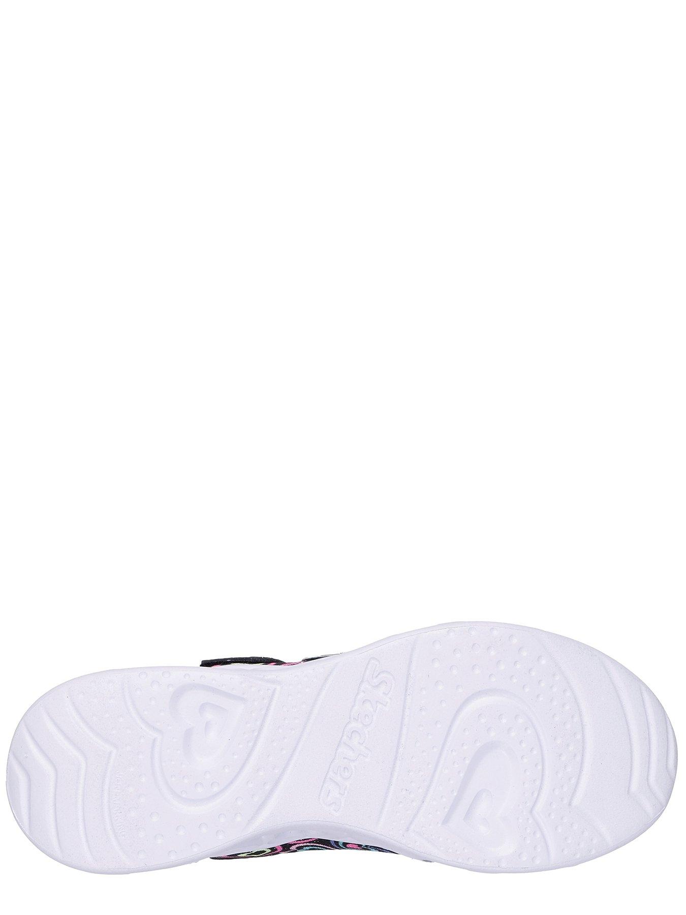 Image 4 of 5 of Skechers Lighted Gore &amp; Strap With Multi Heart Sparkle Upper