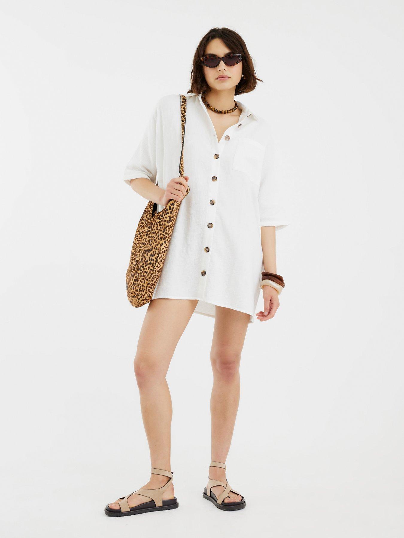 Image 3 of 4 of River Island Short Sleeved T Shirt - White