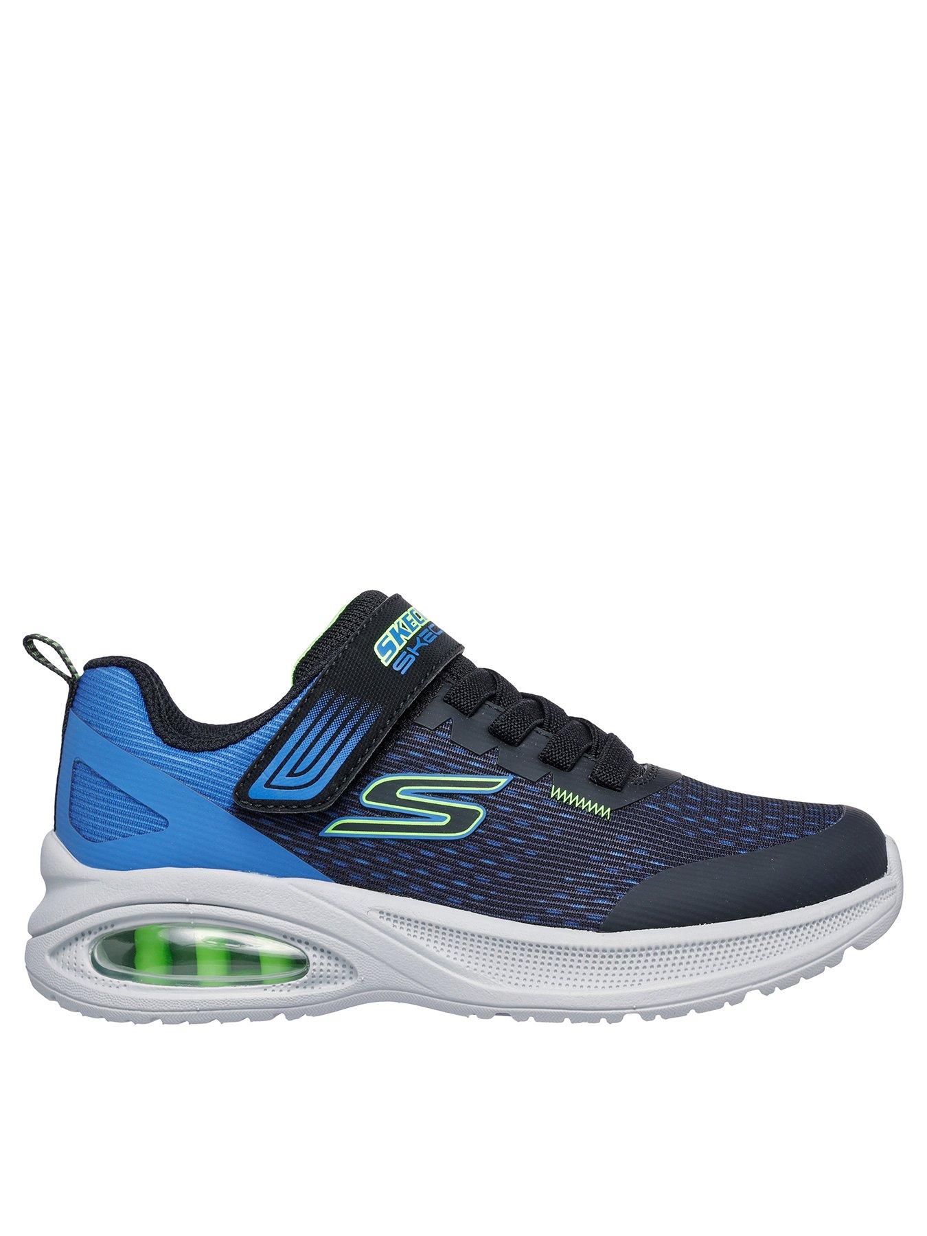 Skechers Lightweight Gore  &  Strap Sneaker with Midsole Tech Piece - Blue