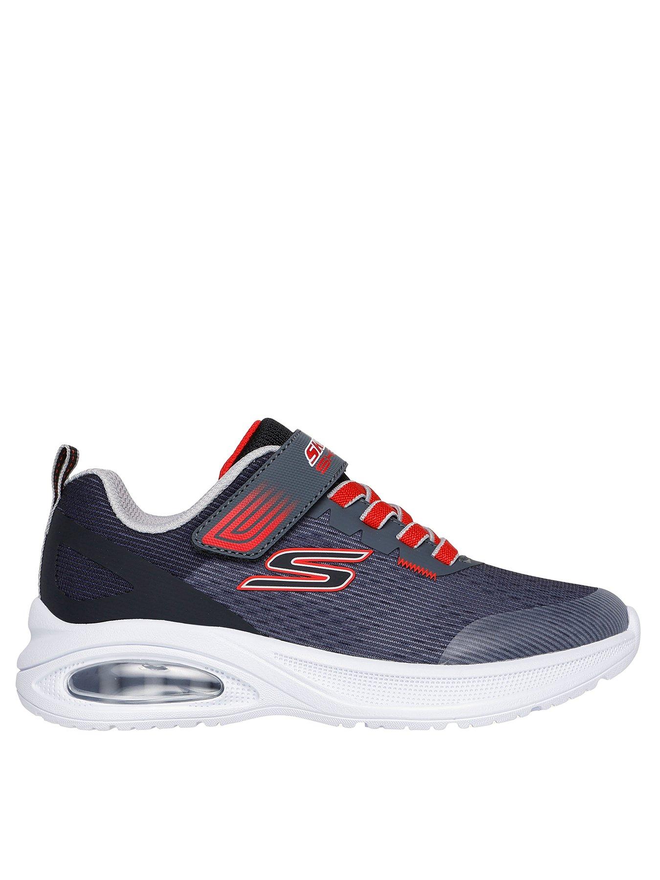 Image 1 of 5 of Skechers Lightweight Gore &amp; Strap Sneakers with Midsole Tech Piece - Grey