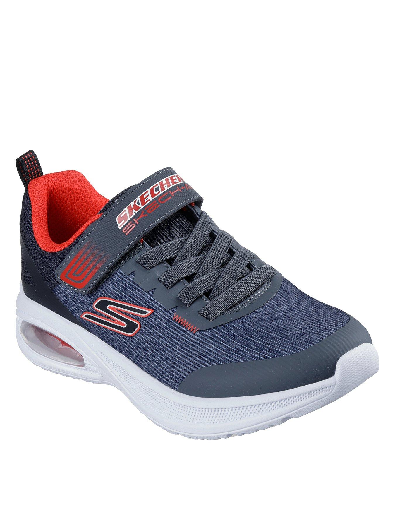 Image 2 of 5 of Skechers Lightweight Gore &amp; Strap Sneakers with Midsole Tech Piece - Grey