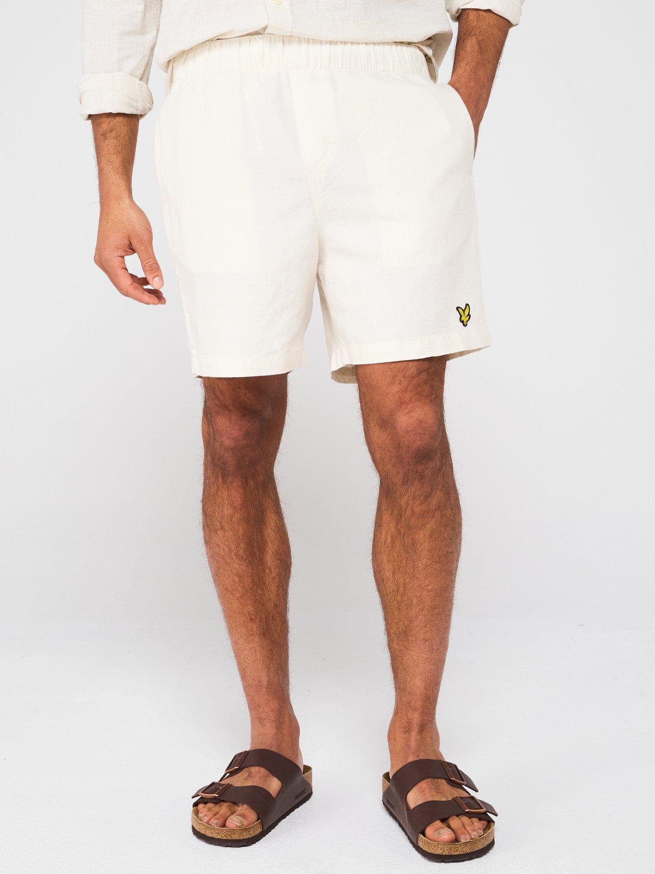 lyle-scott-linen-deck-shorts-white