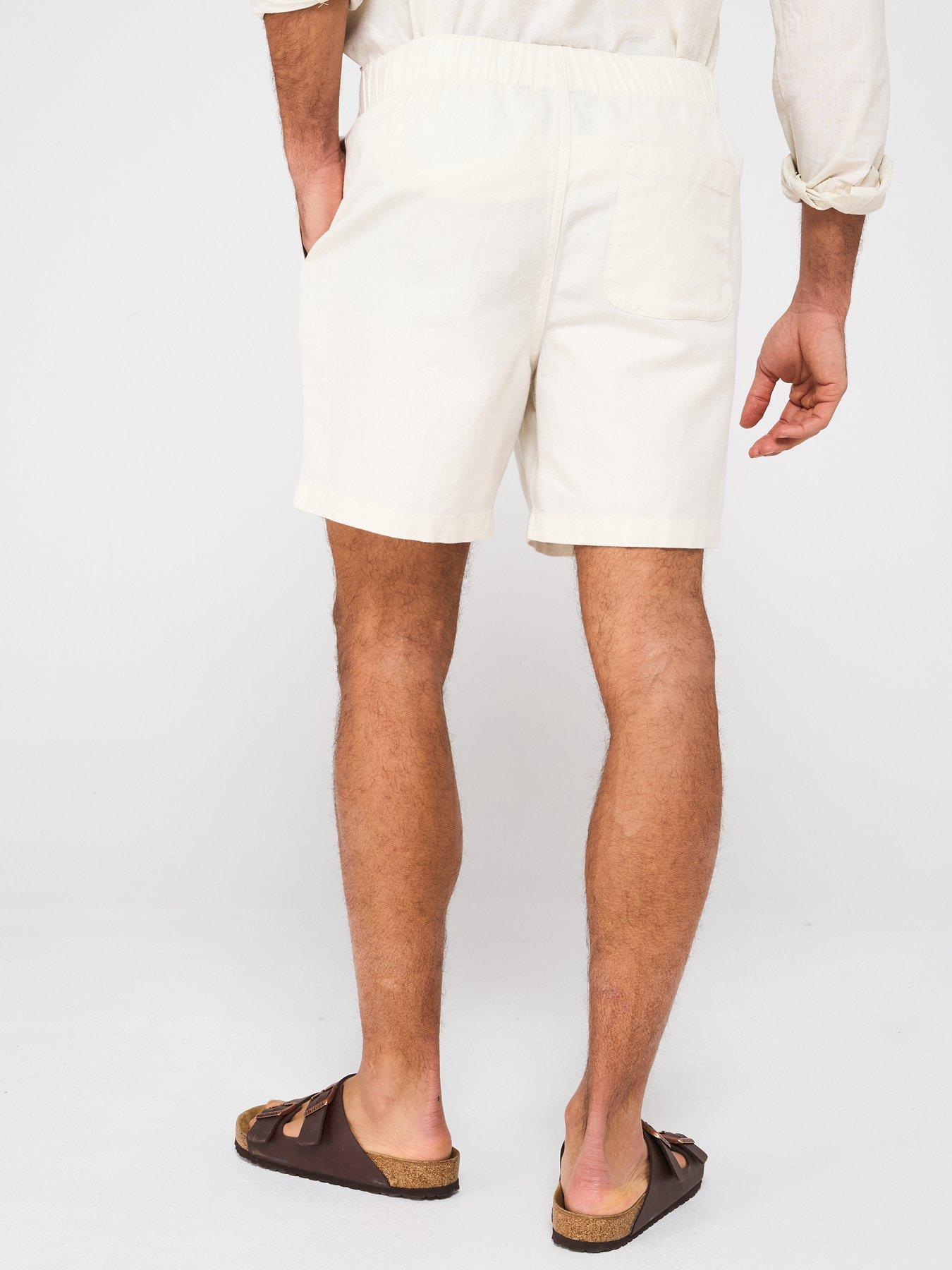 lyle-scott-linen-deck-shorts-whitestillFront