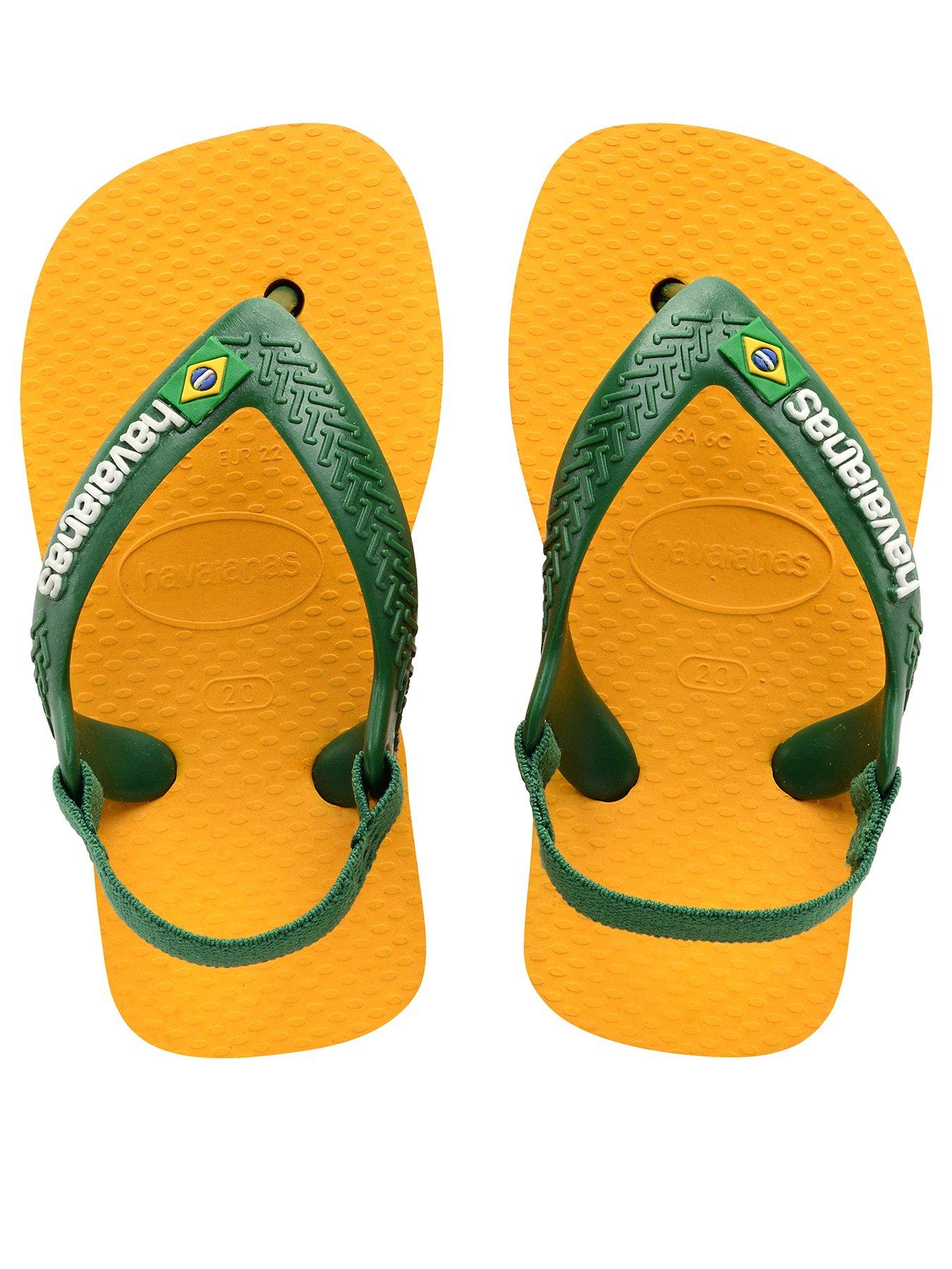 Image of Havaianas Baby Brasil Logo Il Flip Flops - Yellow