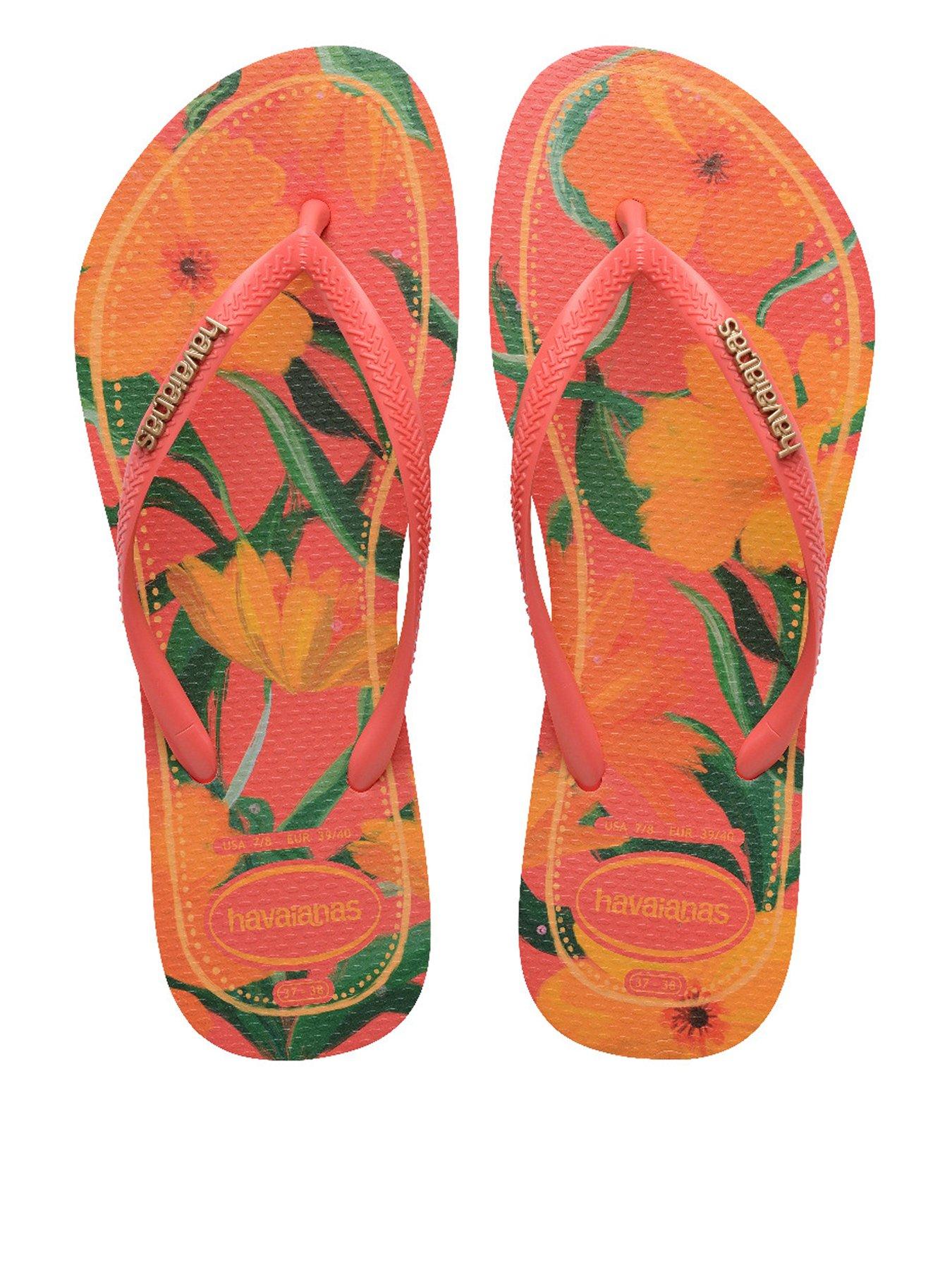 Image of Havaianas Slim Tropical (Mini Me) Junior - Orange