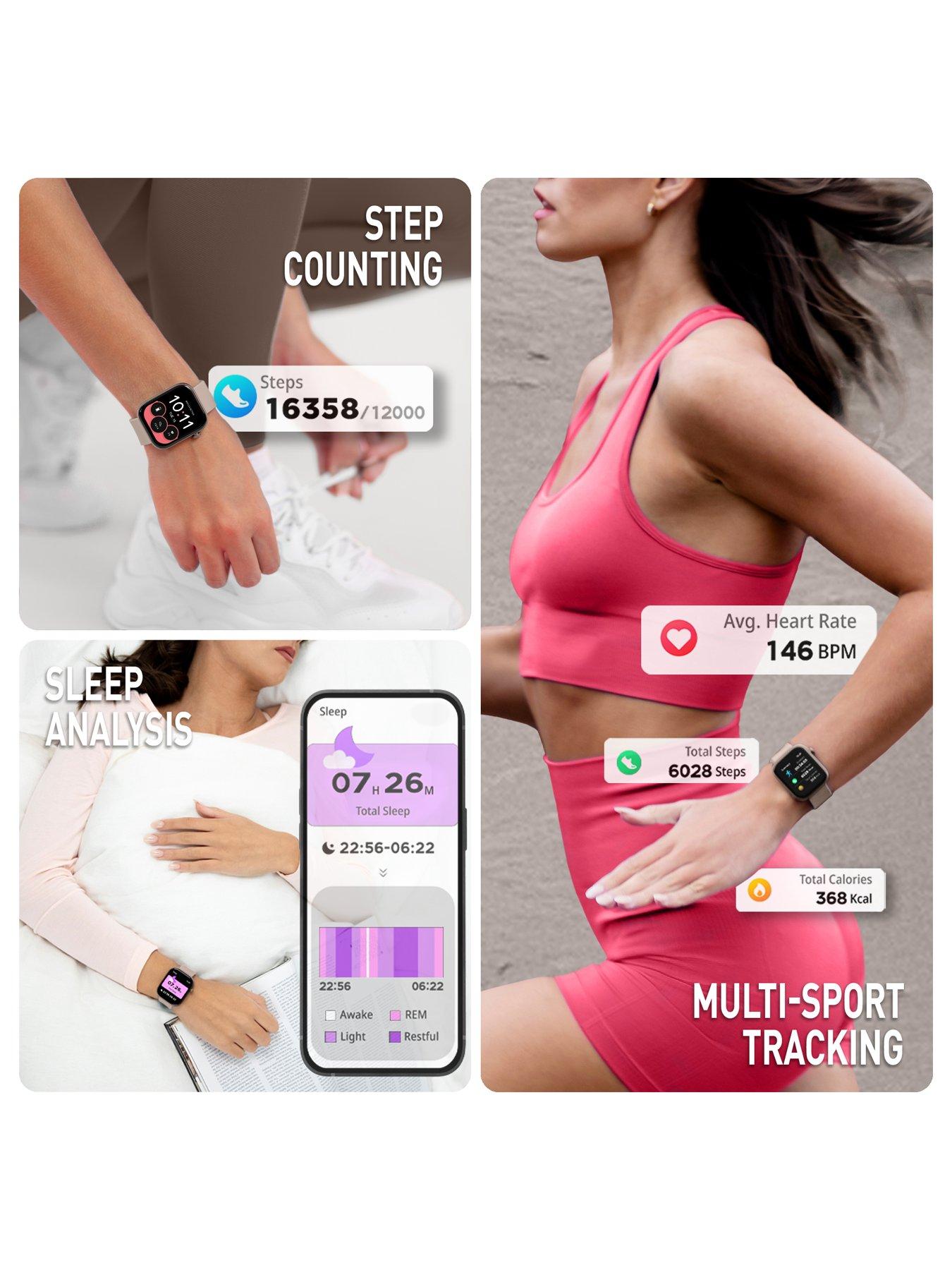 Image 2 of 7 of Reflex Active Series 40 AMOLED Smart Aluminium Mink Strap Calling Watch