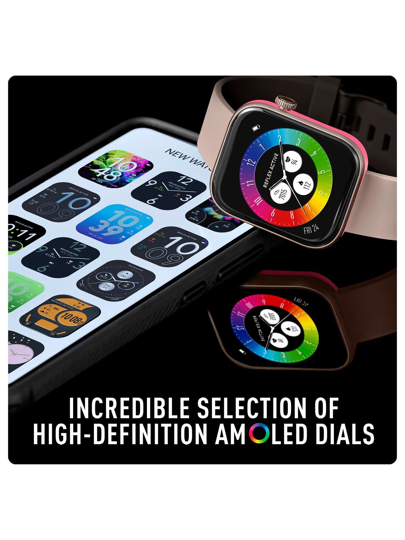 Image 4 of 7 of Reflex Active Series 40 AMOLED Smart Aluminium Mink Strap Calling Watch