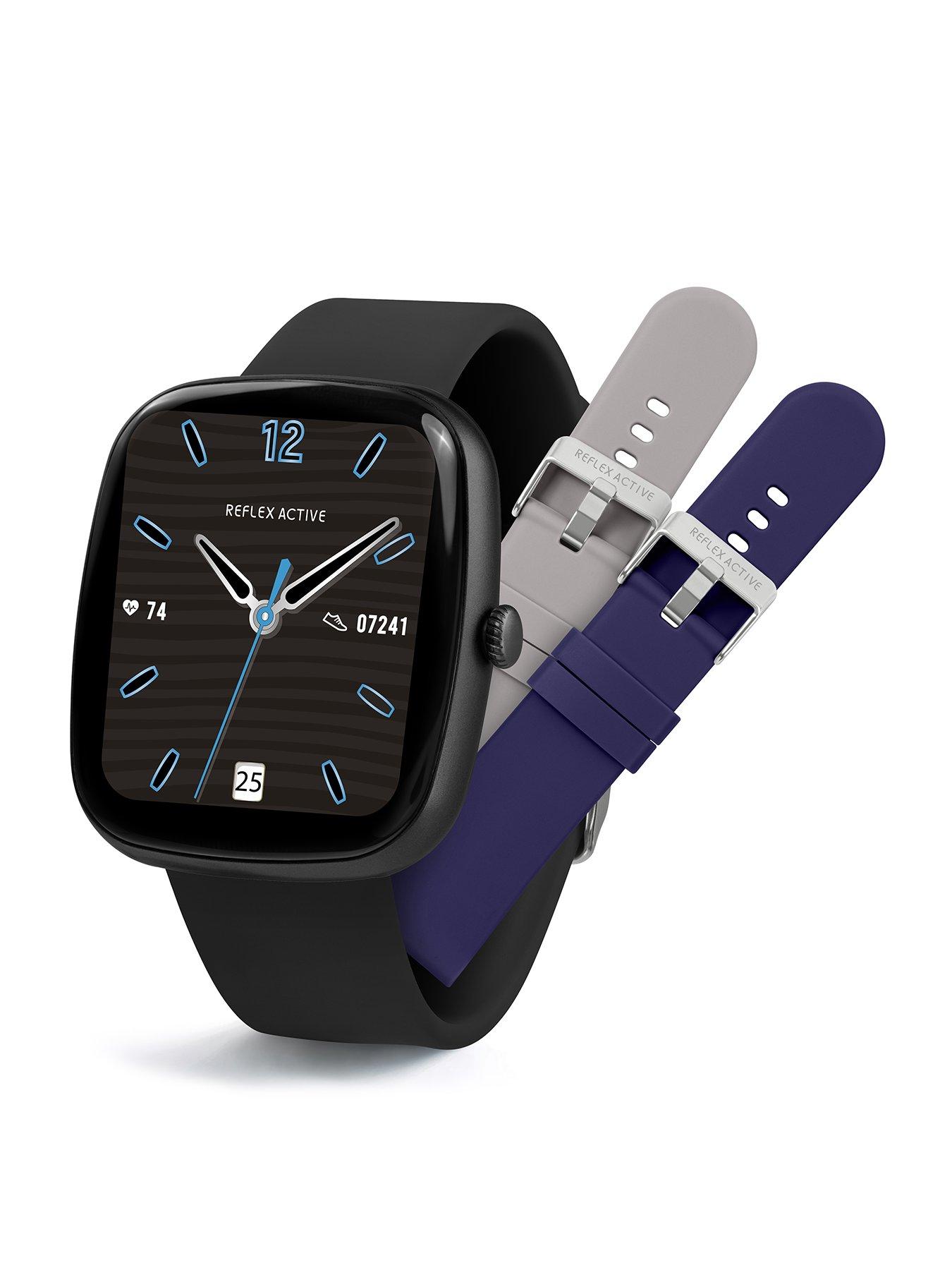 undefined Reflex Active Series 50 Smart Black Calling Watch Interchangeable Set
