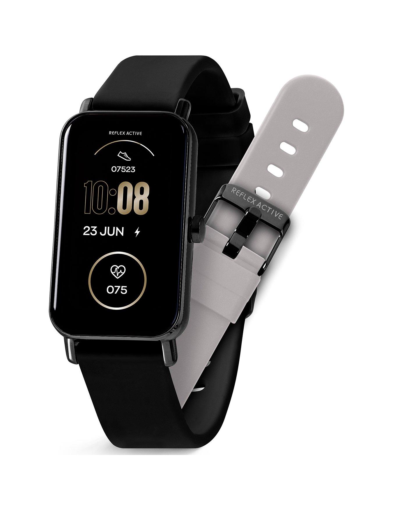 undefined Reflex Active Series 53 Smart Black and Grey Interchangeable Strap Calling Watch
