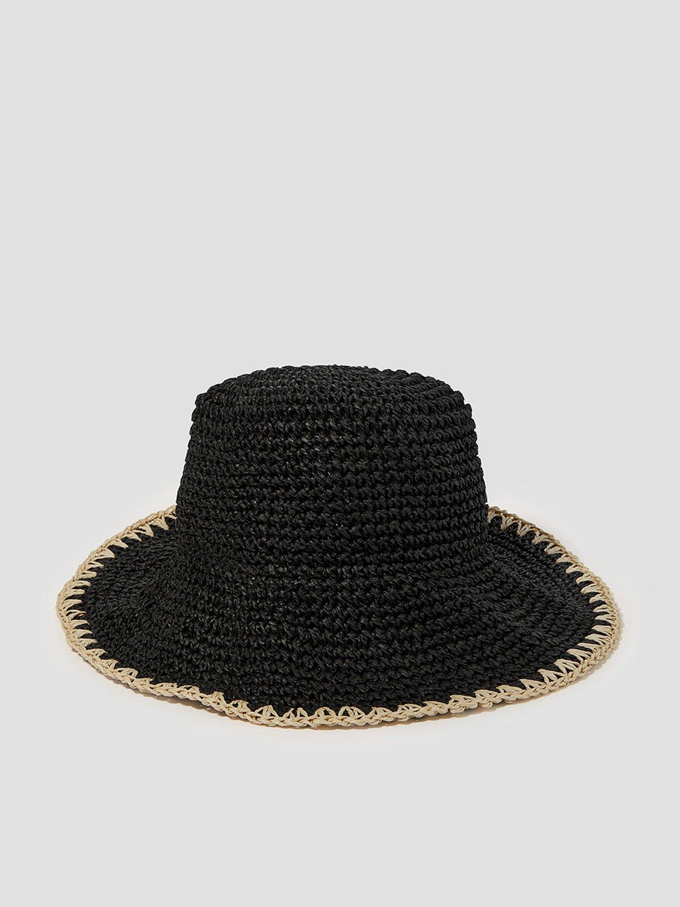 Image 1 of 4 of Monsoon Cora Cloche Hat - Black