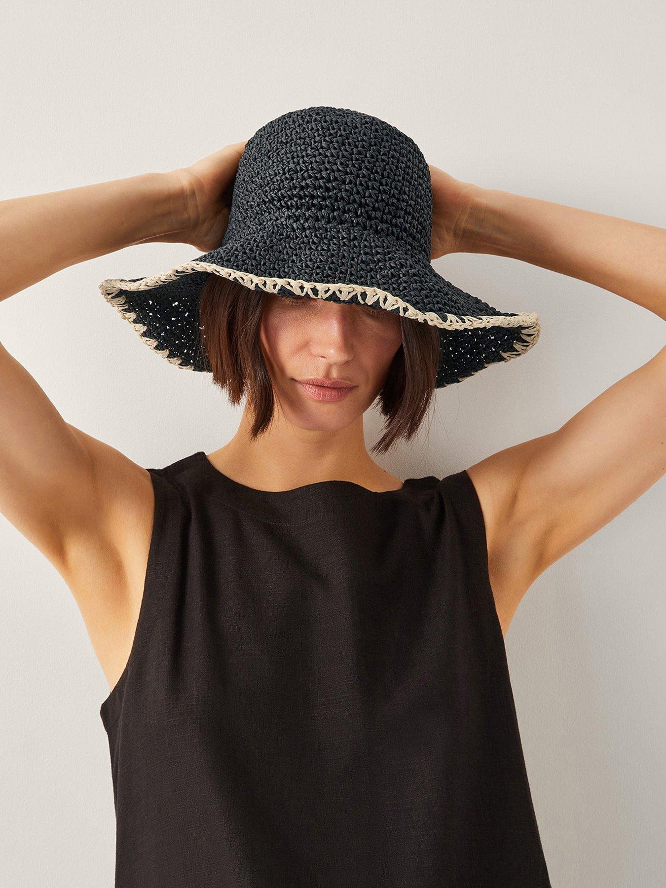 Image 2 of 4 of Monsoon Cora Cloche Hat - Black