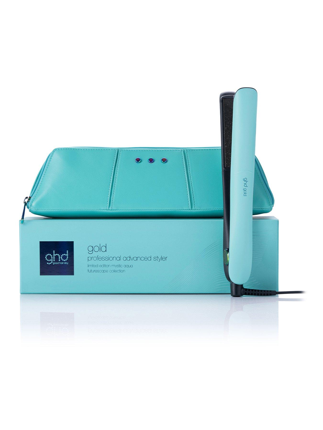 ghd-gold-limited-edition-hair-straightener-in-mystic-aqua-with-matching-heat-resistant-bag-amp-mat