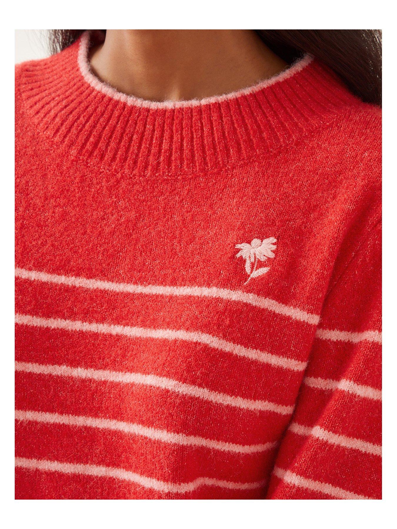 Image 4 of 5 of Monsoon Sae Stripe Jumper - Red