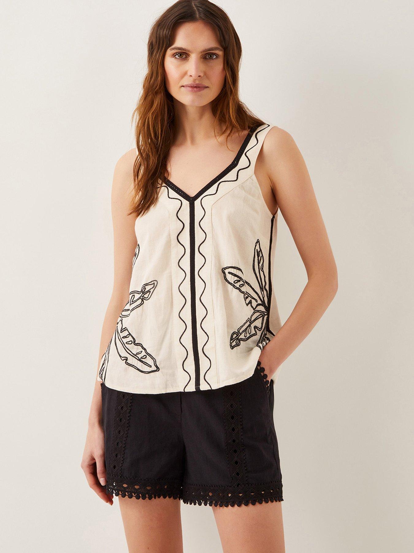 Image 1 of 5 of Monsoon Hope Leaf Cami - Natural