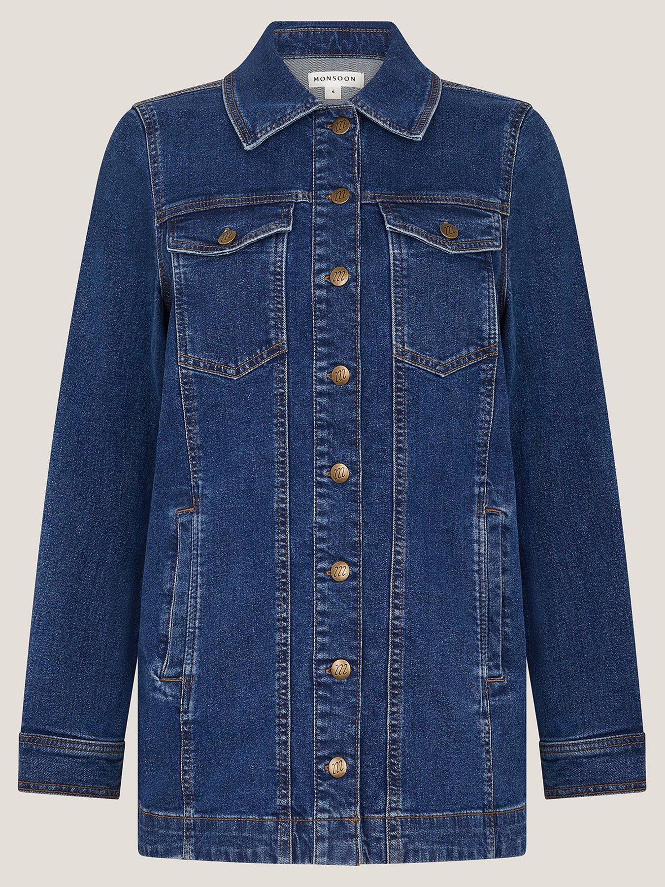 Image 3 of 5 of Monsoon Milly Denim Jacket - Blue