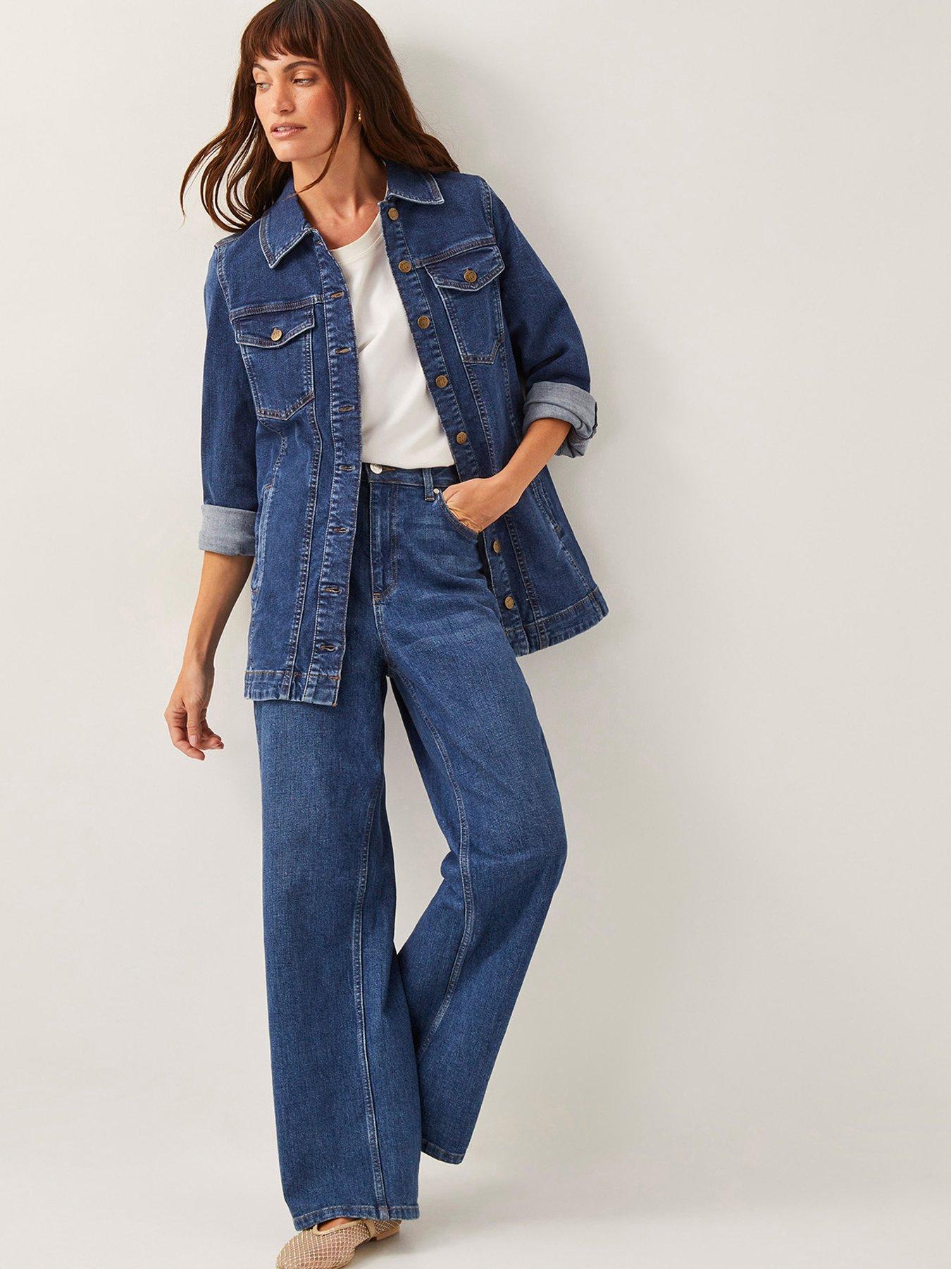 Image 4 of 5 of Monsoon Milly Denim Jacket - Blue