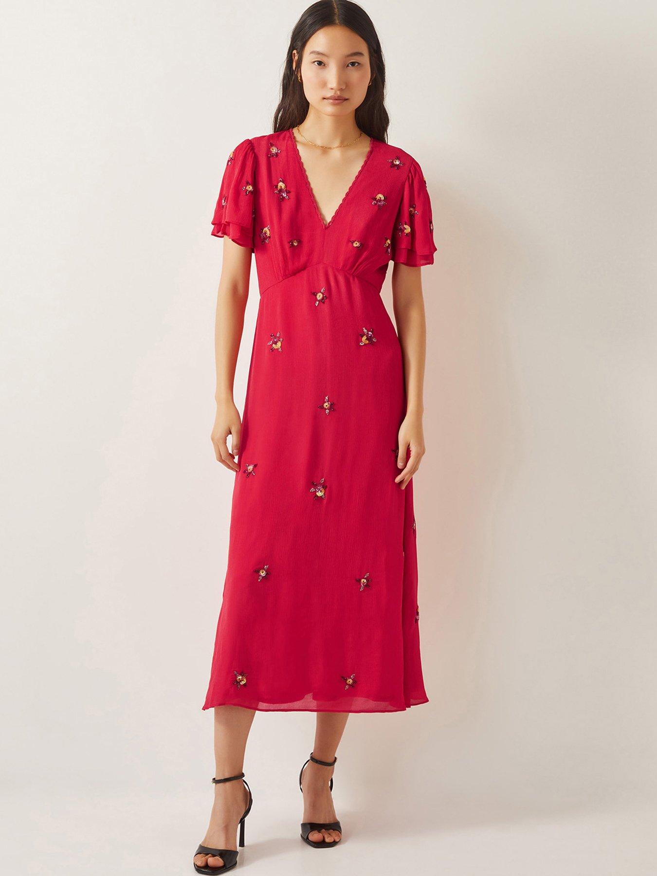 monsoon-gia-embellished-tea-dress-redfront