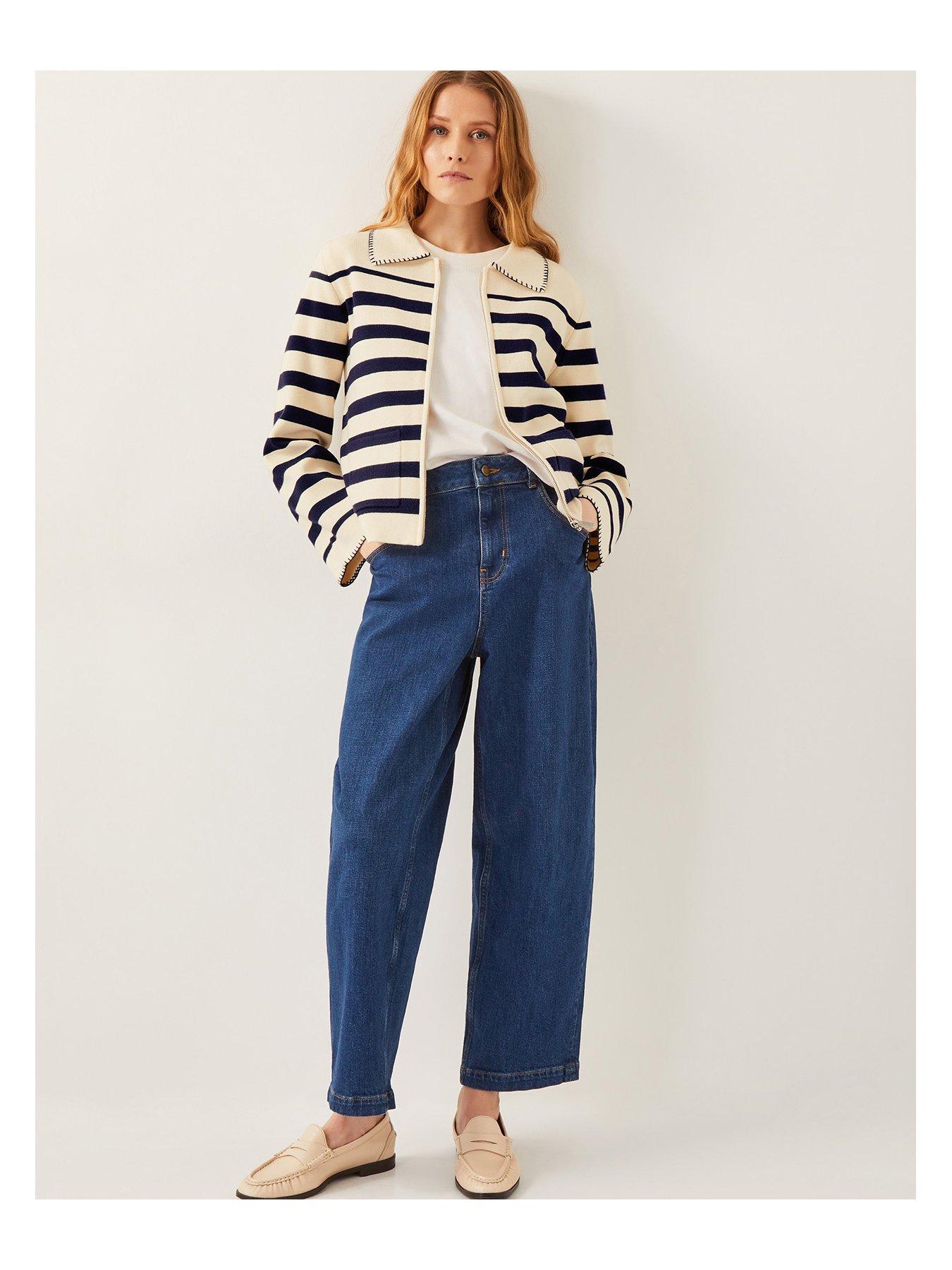 Image 4 of 5 of Monsoon Sabine Stripe Jacket - Ivory