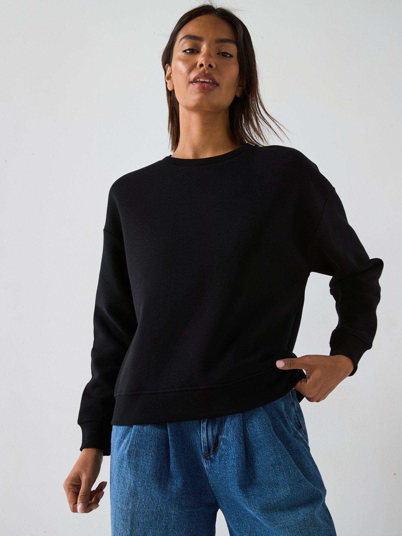 Image 1 of 6 of V by Very The Essential Crew Neck Sweatshirt - Black