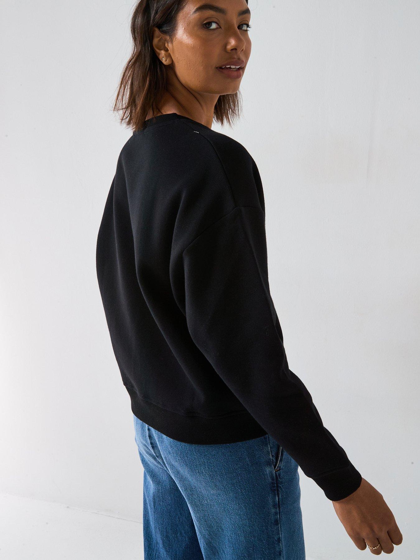 Image 2 of 6 of V by Very The Essential Crew Neck Sweatshirt - Black