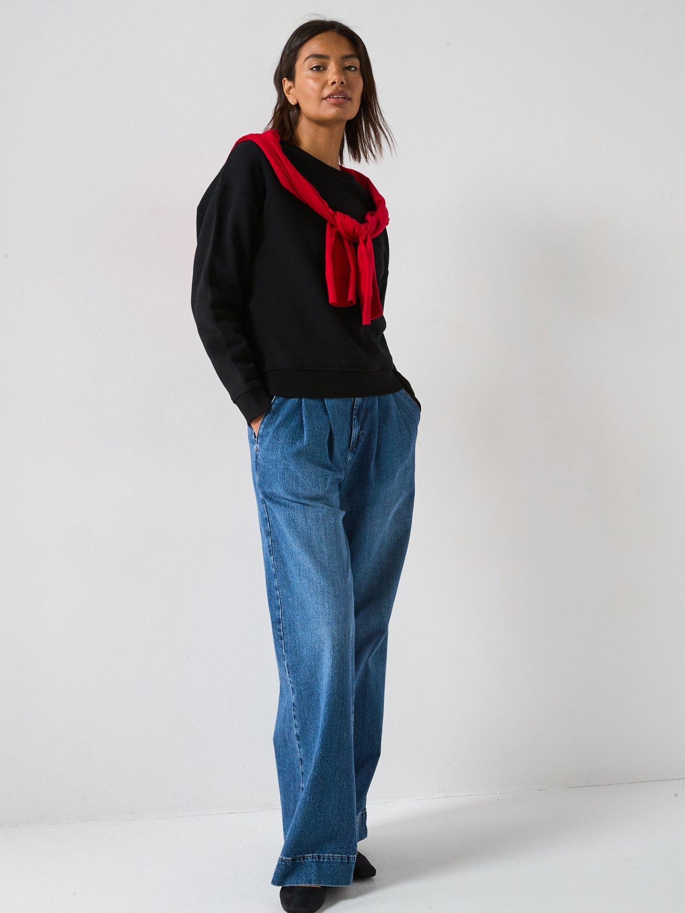 Image 3 of 6 of V by Very The Essential Crew Neck Sweatshirt - Black