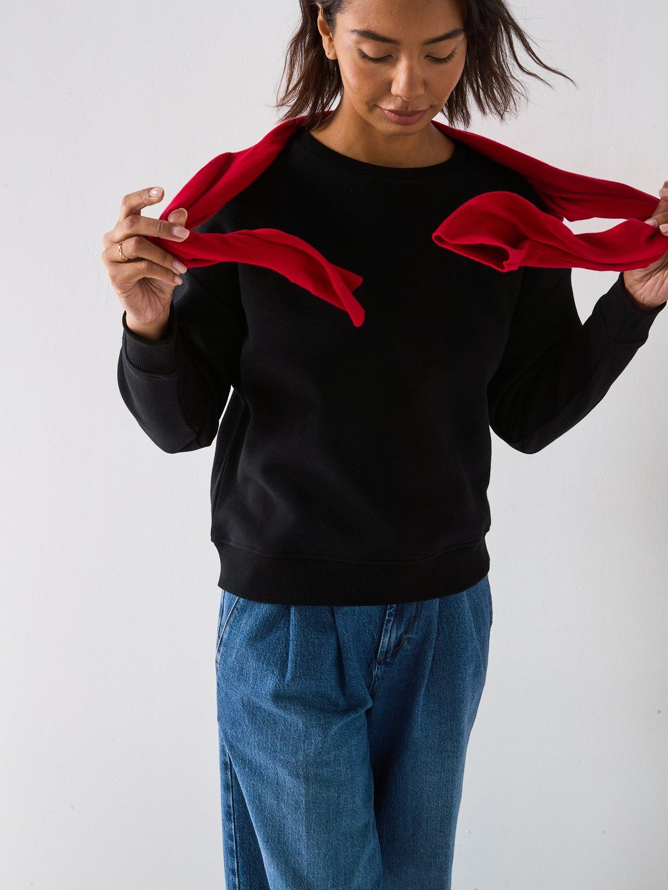 Image 5 of 6 of V by Very The Essential Crew Neck Sweatshirt - Black