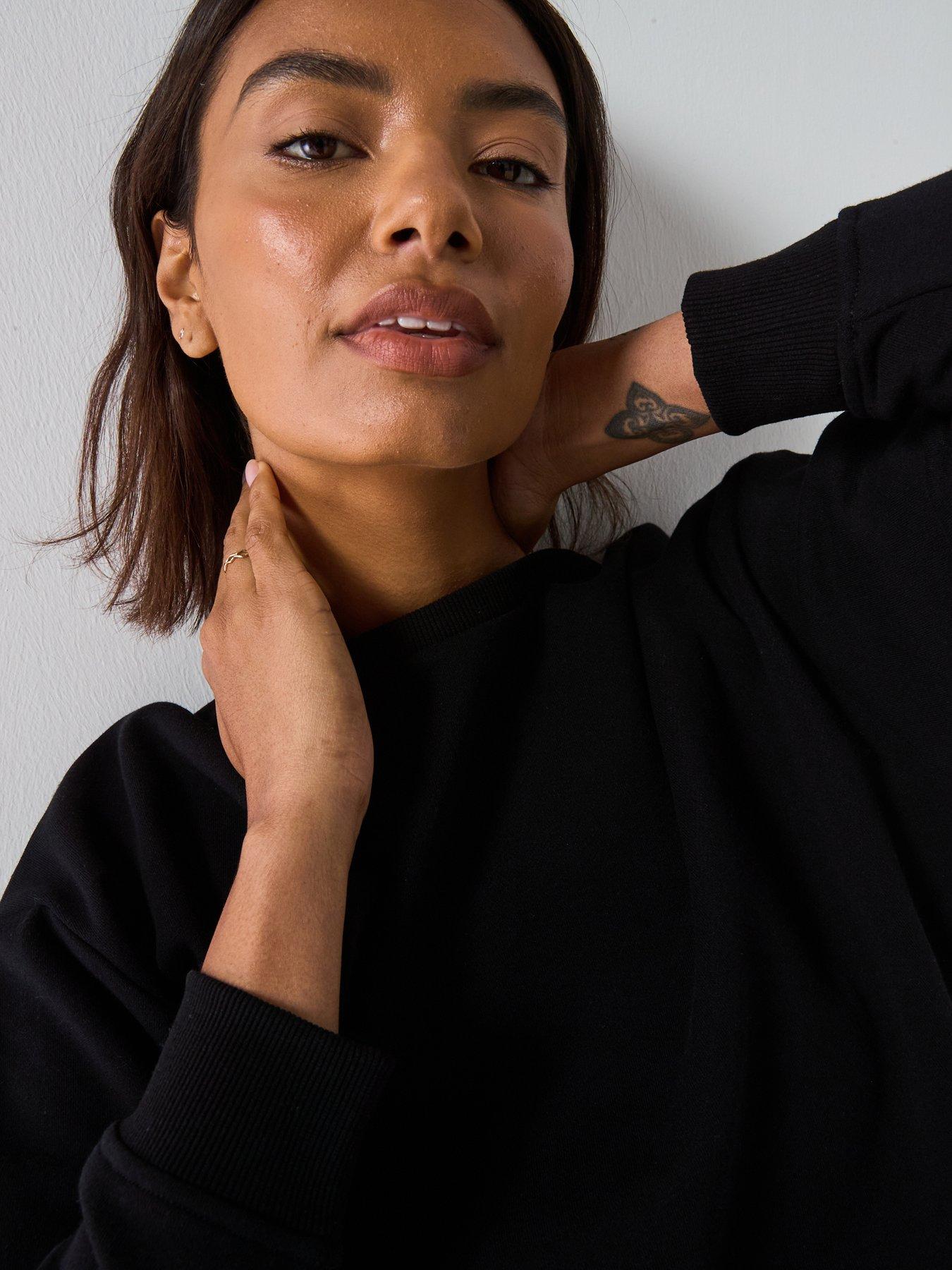 Image 6 of 6 of V by Very The Essential Crew Neck Sweatshirt - Black