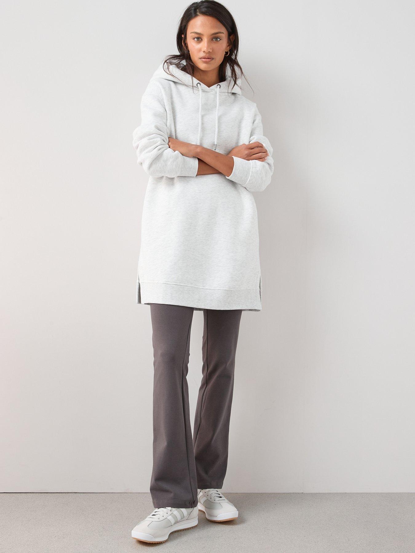 Image 5 of 6 of The Very Collection The Essential Longline Hoodie With Side Splits - Grey