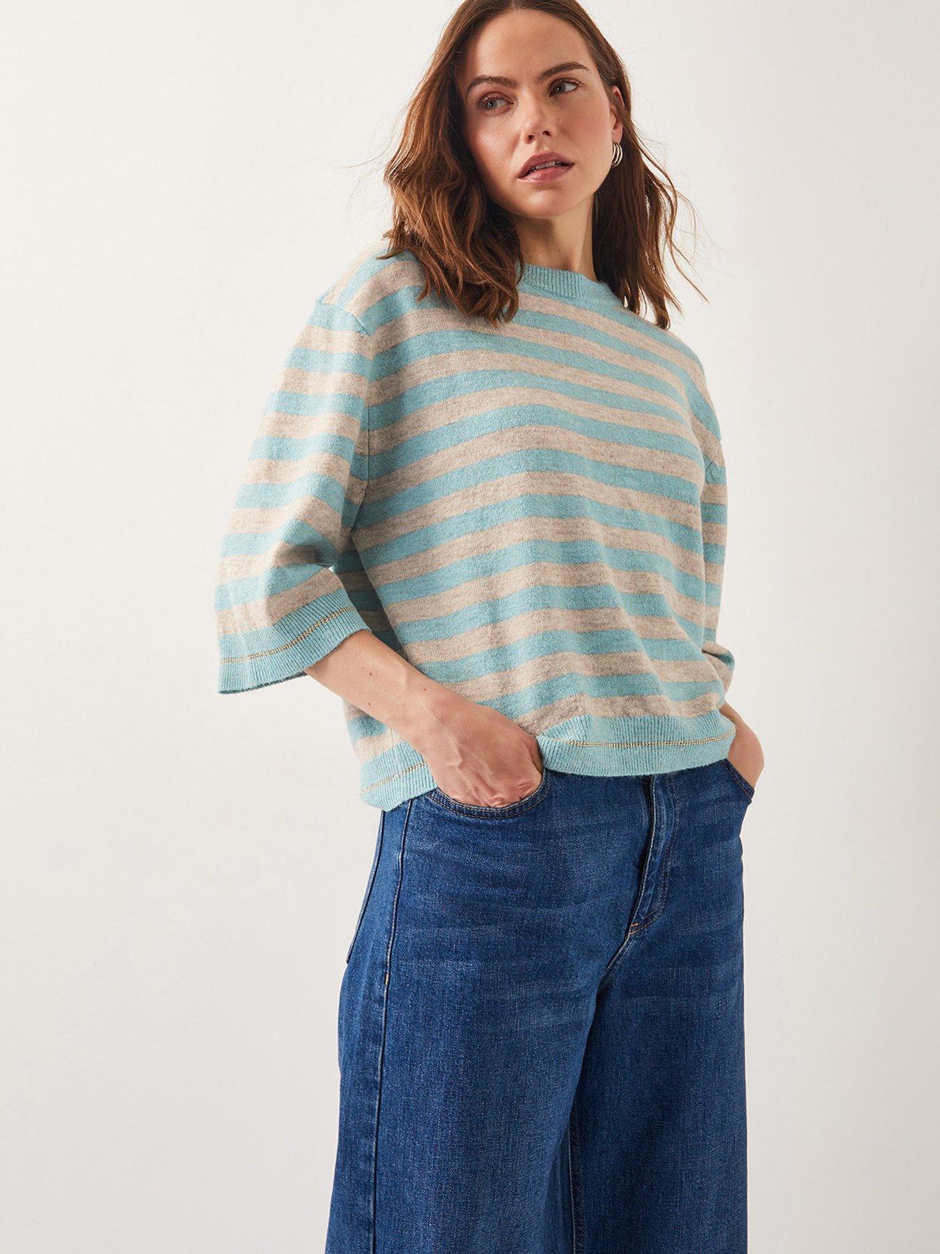 monsoon-sammi-stripe-crop-sleeve-jumper-green