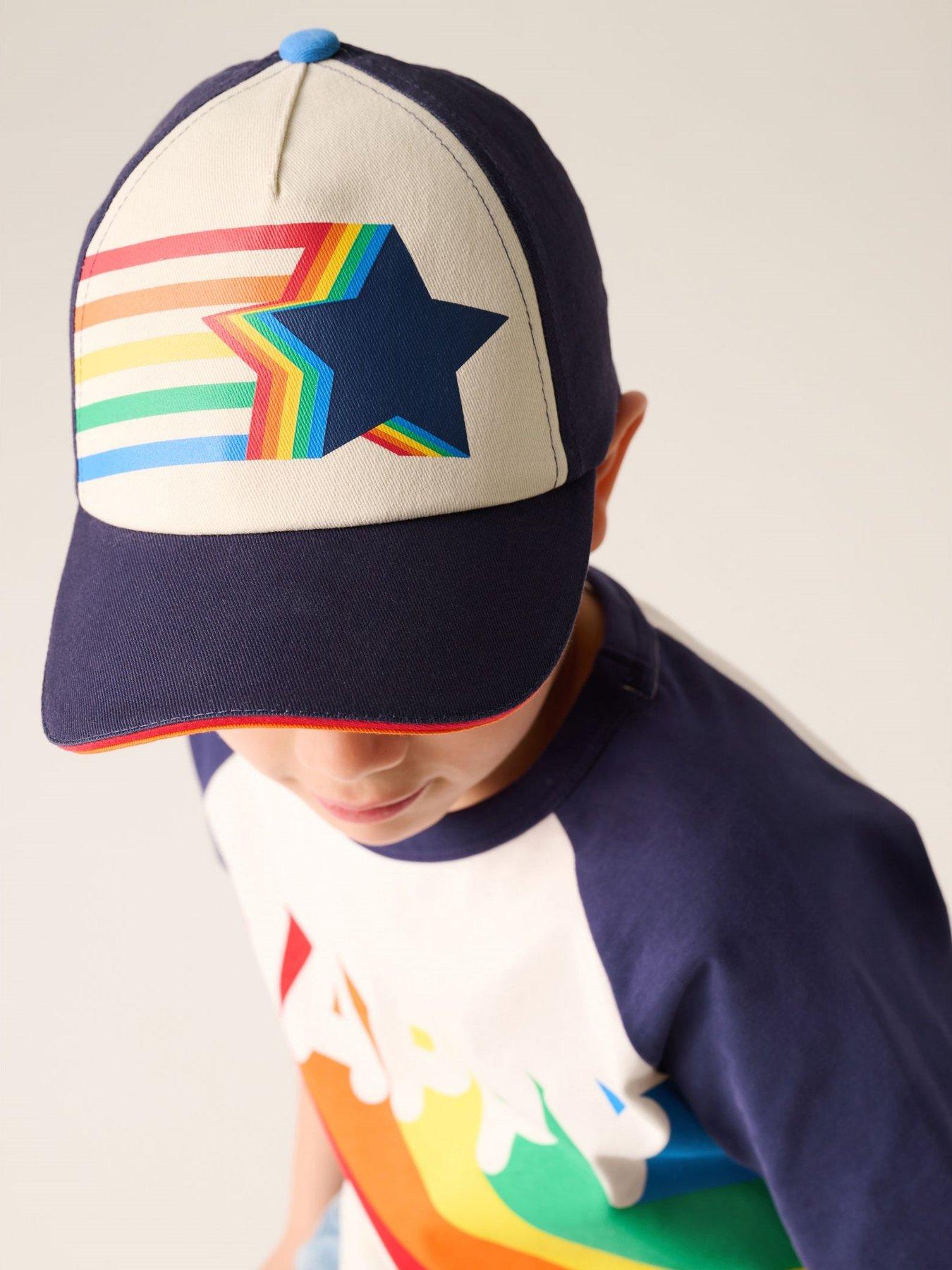 undefined Boys Rainbow Star Cap - Navy