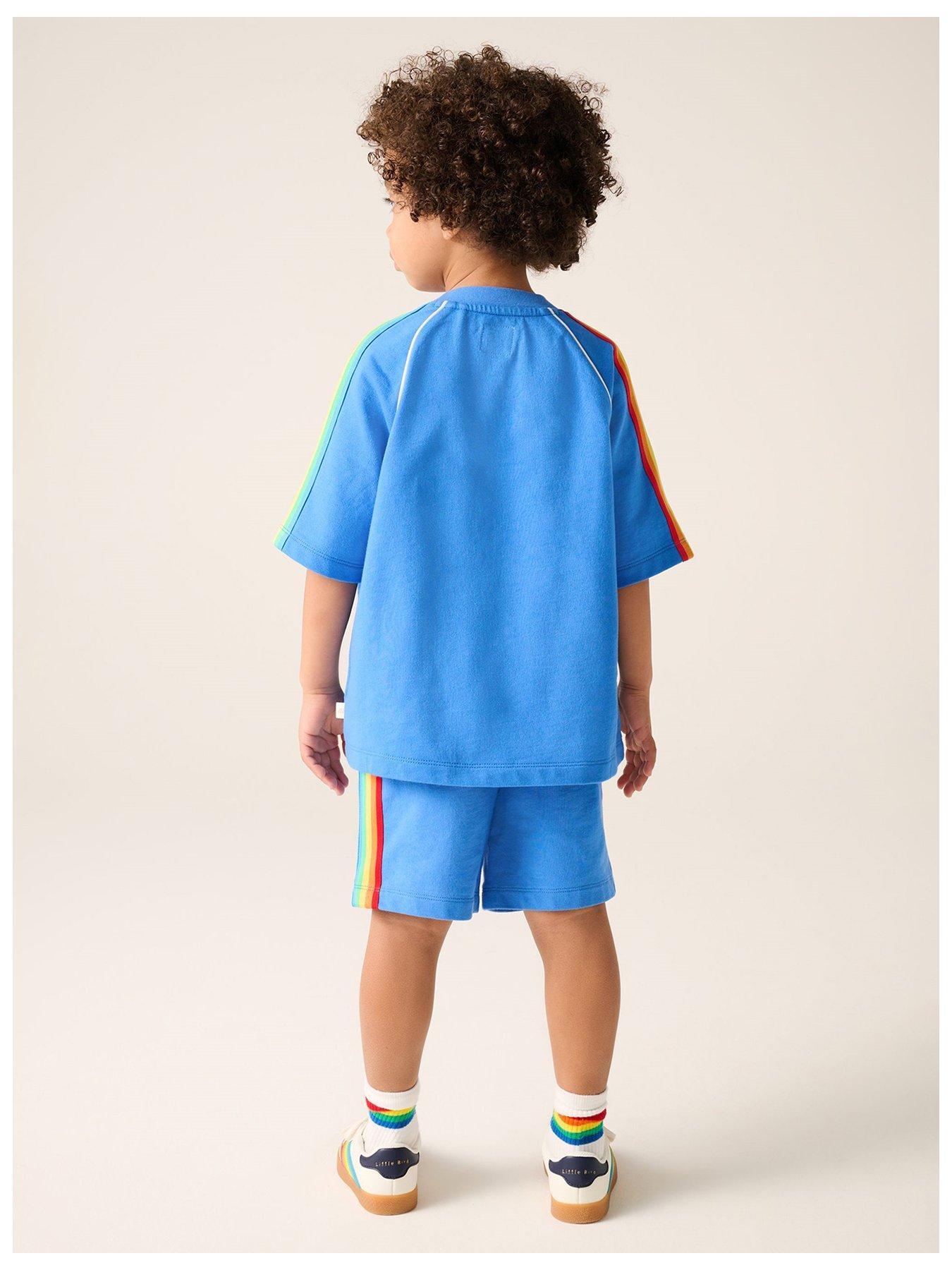 Image 3 of 6 of Little Bird Rainbow Sweat Set - Blue