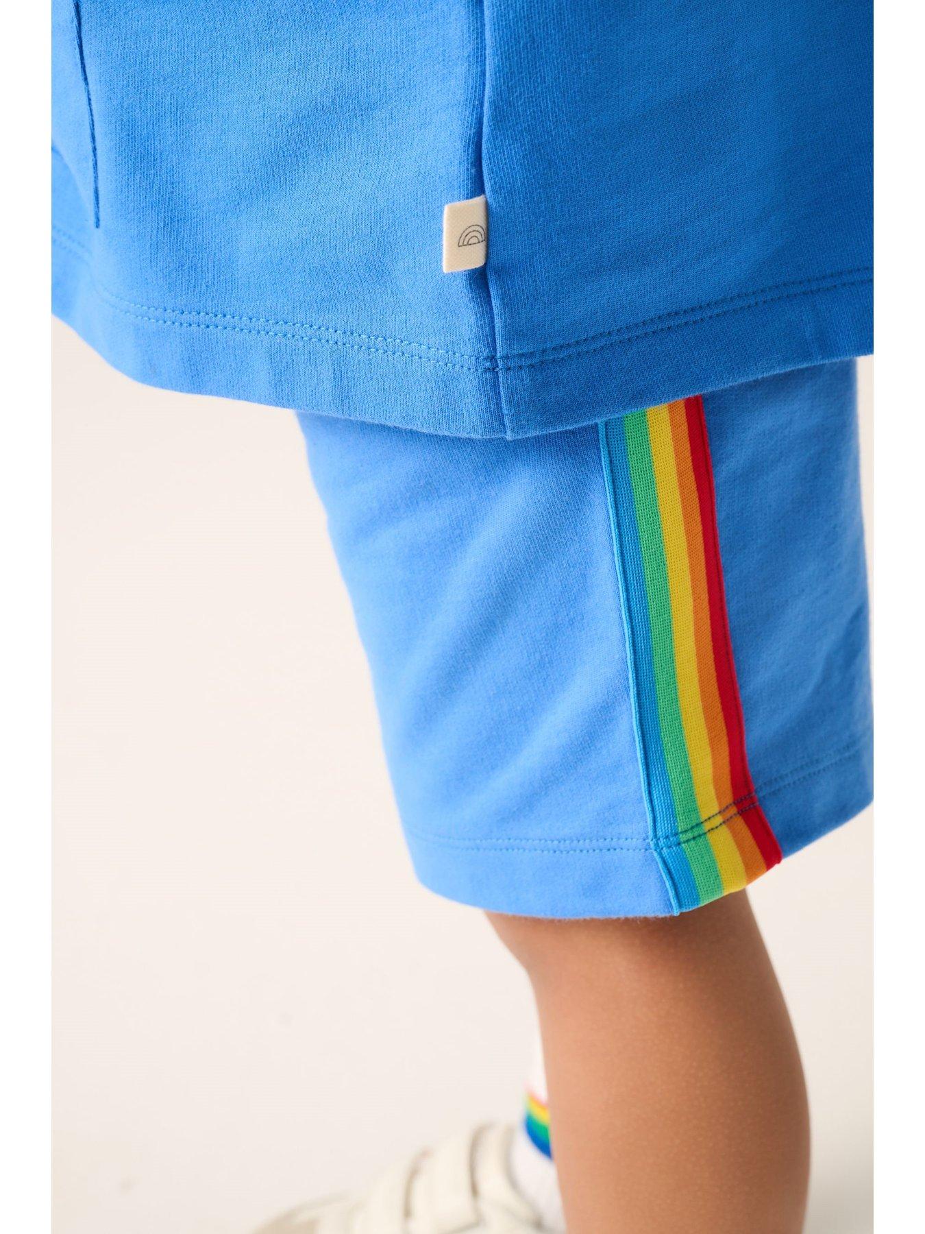 Image 4 of 6 of Little Bird Rainbow Sweat Set - Blue