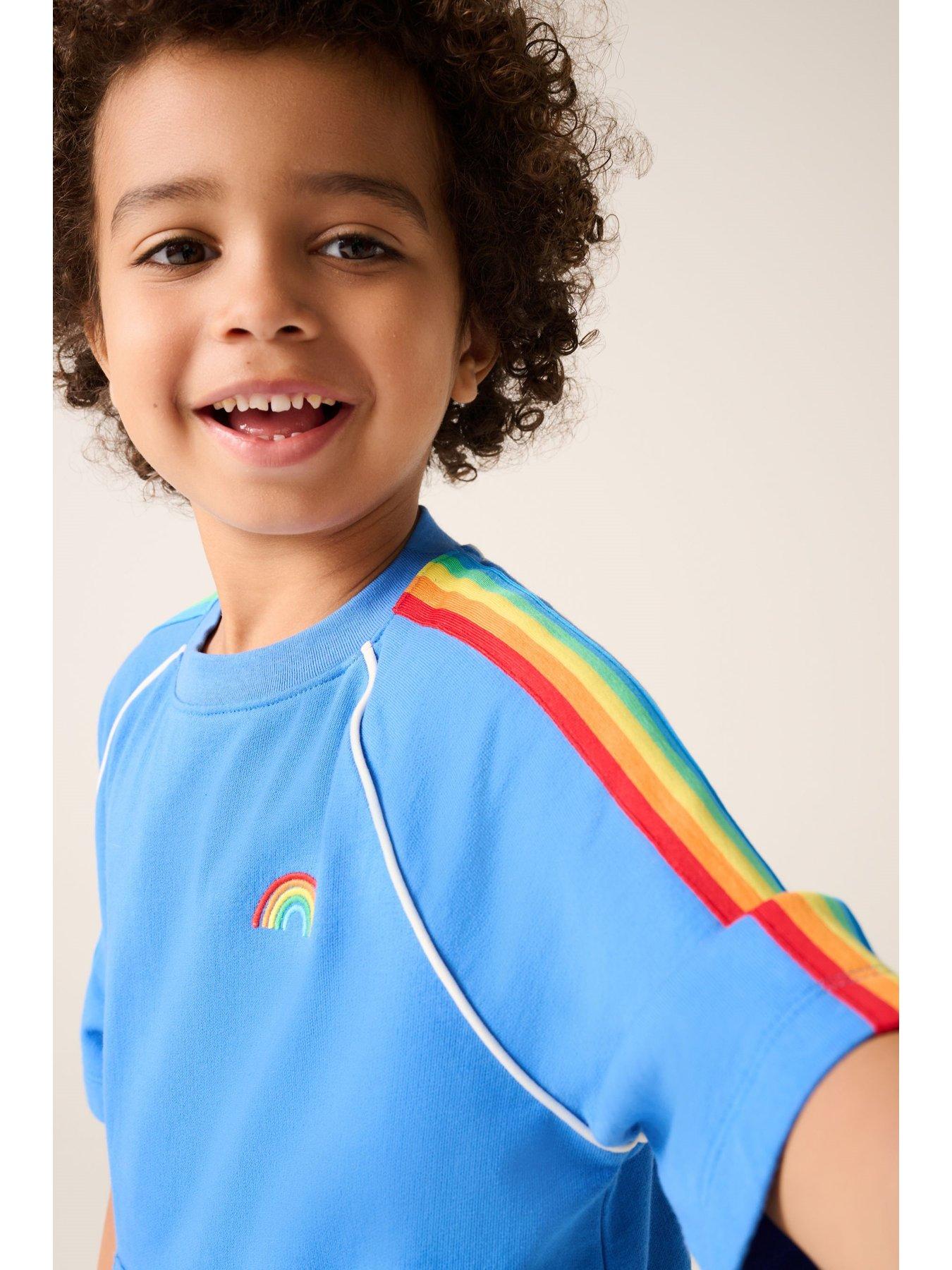 Image 5 of 6 of Little Bird Rainbow Sweat Set - Blue