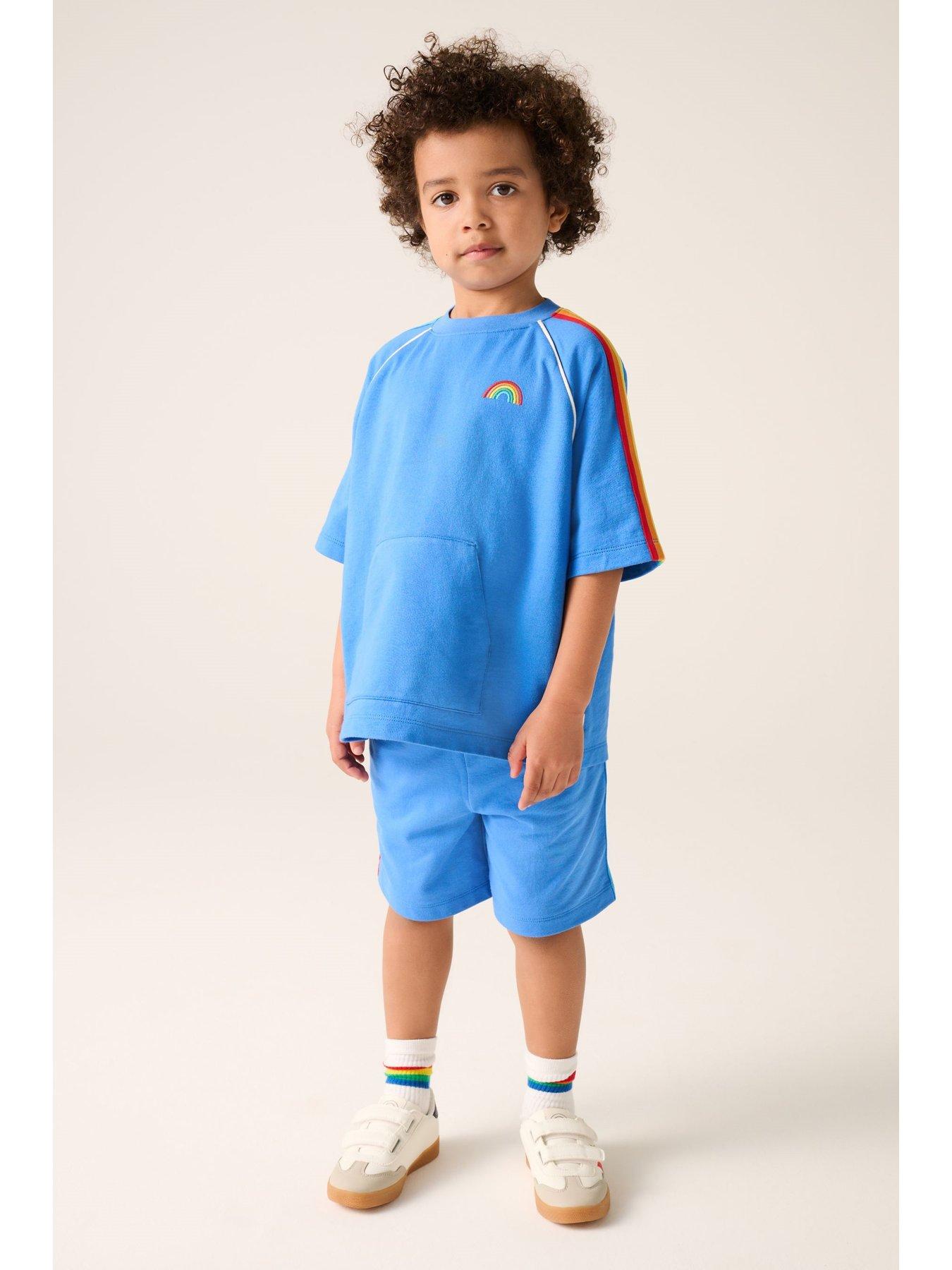 Image 6 of 6 of Little Bird Rainbow Sweat Set - Blue