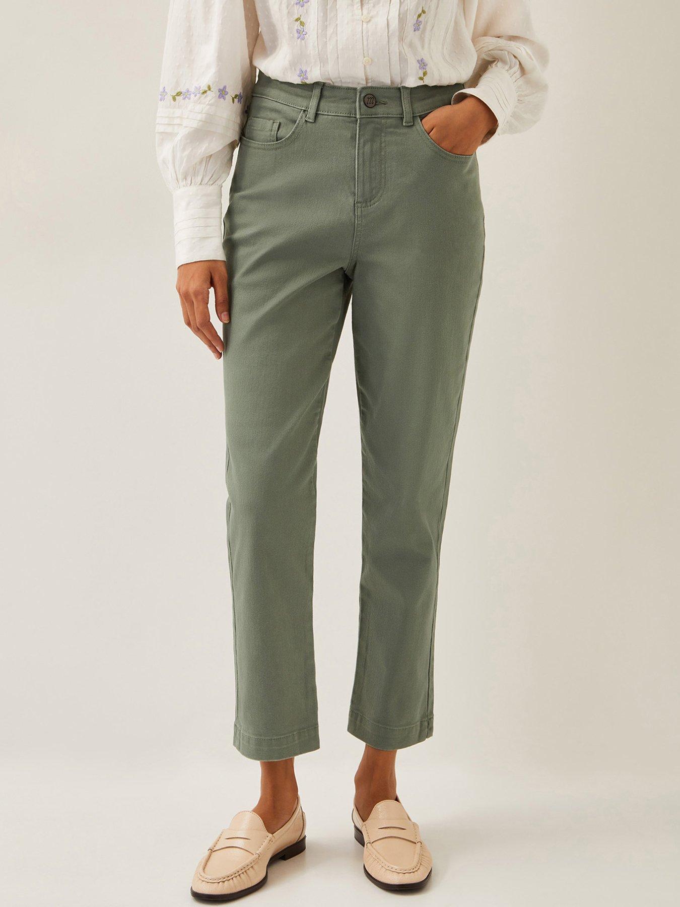 Monsoon Safaia 7/8 Jean - Khaki - Green