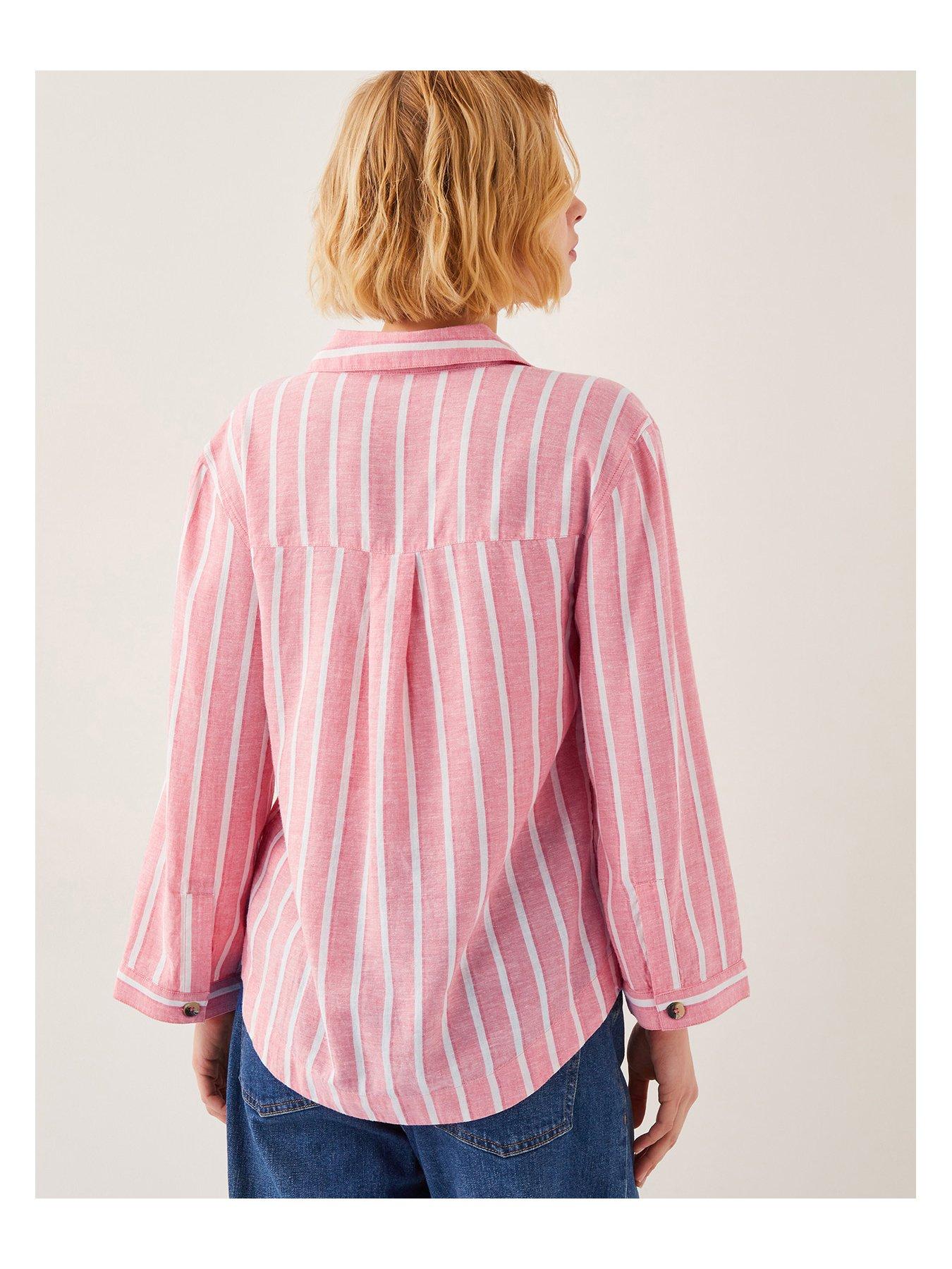 Image 2 of 5 of Monsoon Tyra Stripe Shirt - Pink