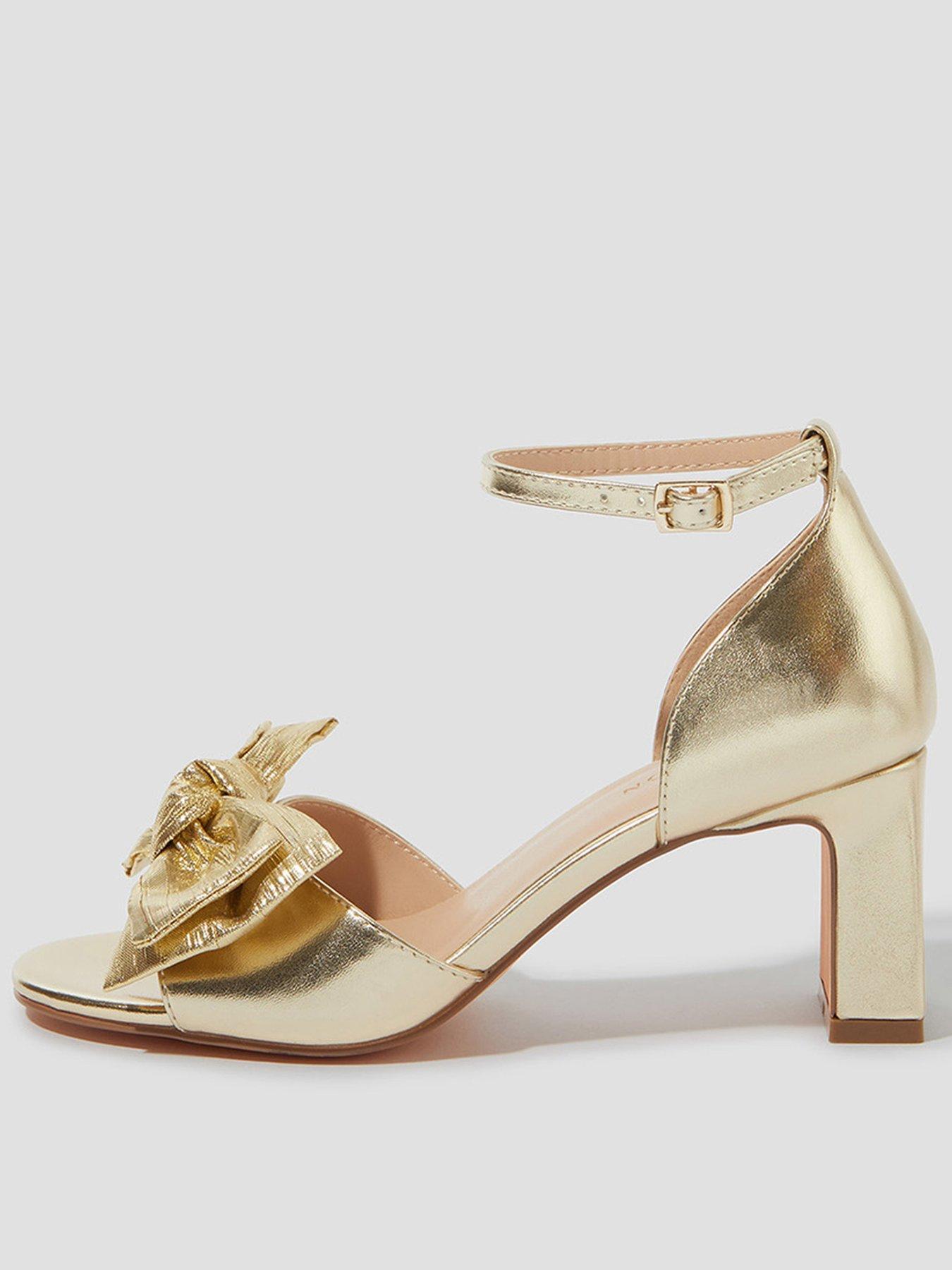 Image 1 of 3 of Monsoon Taya Bow Sandal - Gold