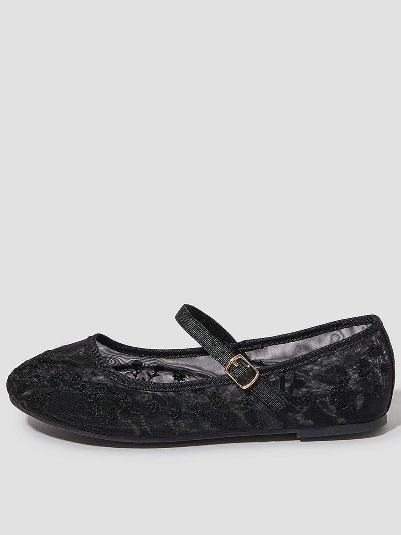 monsoon-vela-emb-mesh-ballerina-blackfront