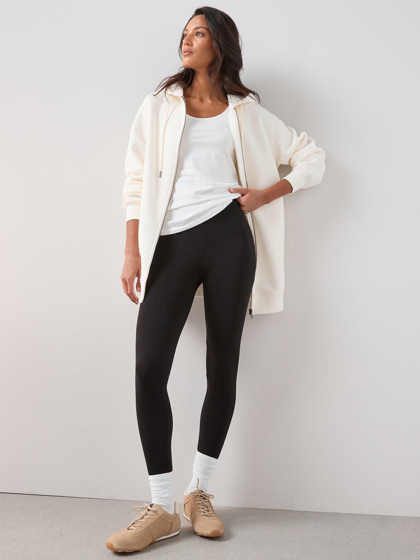 Image 4 of 6 of The Very Collection The Essential Zip Through Hoodie - Cream
