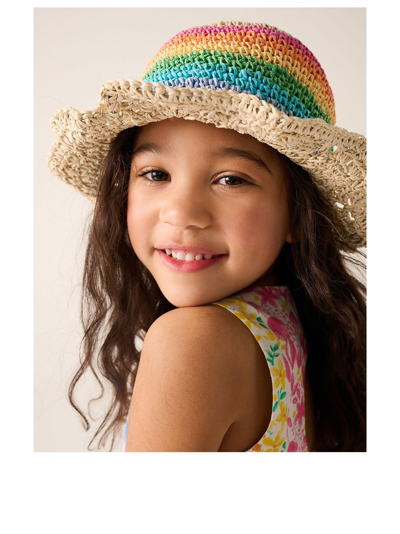 Image of Little Bird Rainbow Straw Hat - Multi