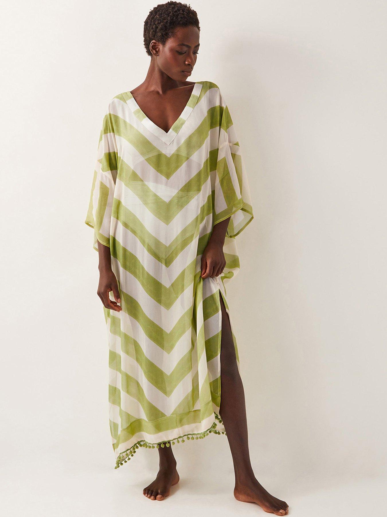 monsoon-sorcha-stripe-kaftan-green
