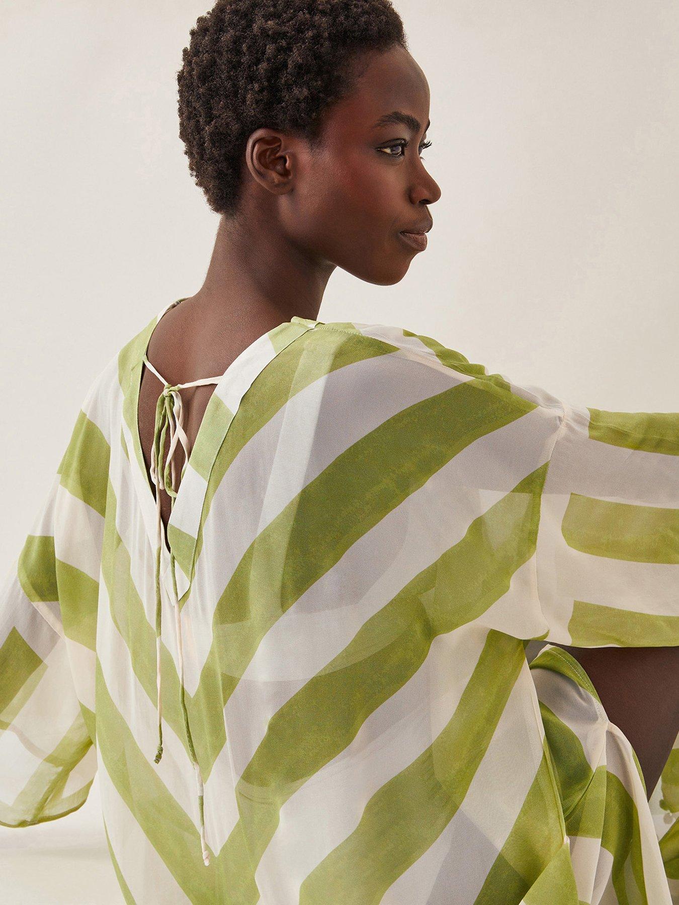 monsoon-sorcha-stripe-kaftan-greendetail
